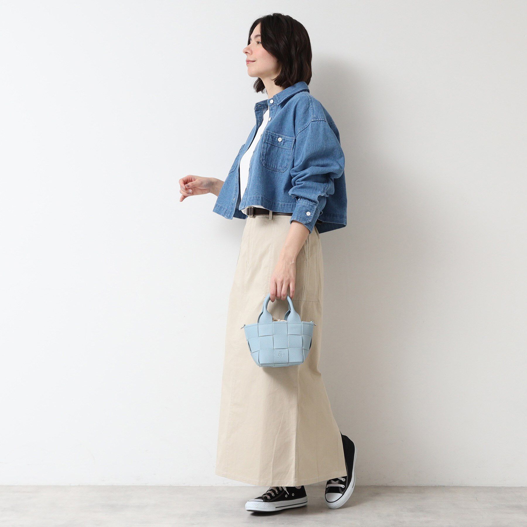 Dessin「【洗える】クロップドデニムジャケット」|デニムジャケット|