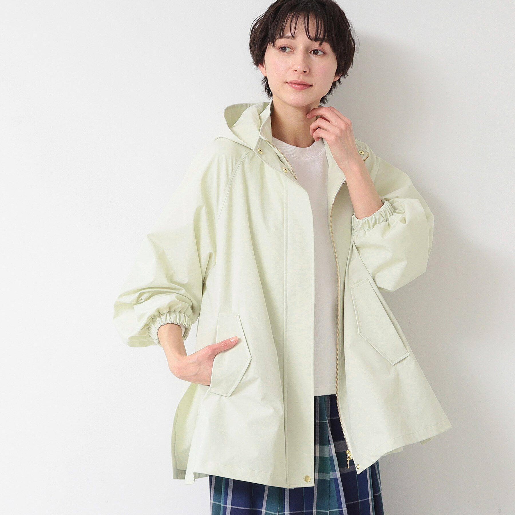 Dessin「テントラインミドル丈マウンテンパーカ（S～L）」|ブルゾン・スタジャン|ライトイエロー(03