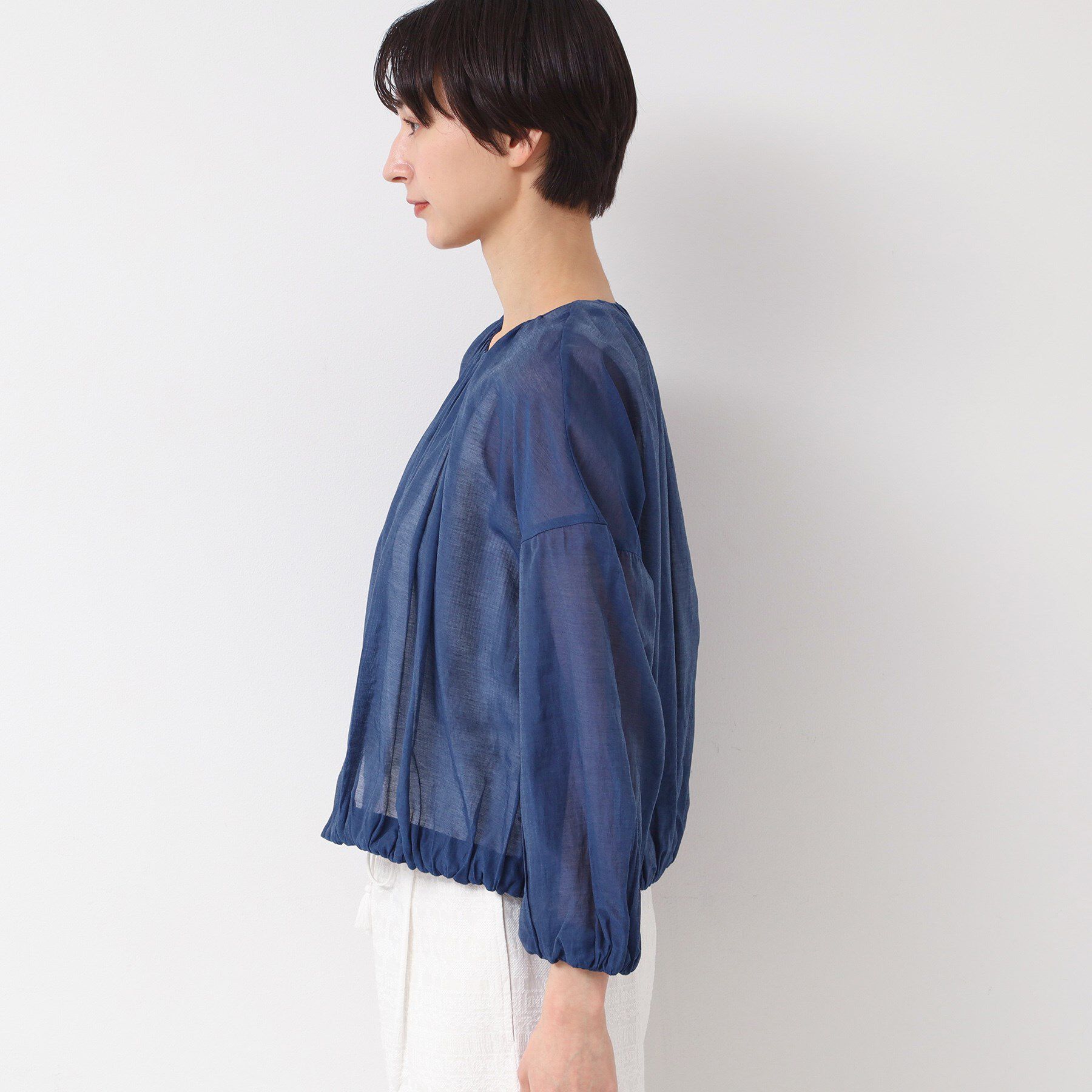 Dessin「【洗える】シアーデニムギャザージャケット」|デニムジャケット|