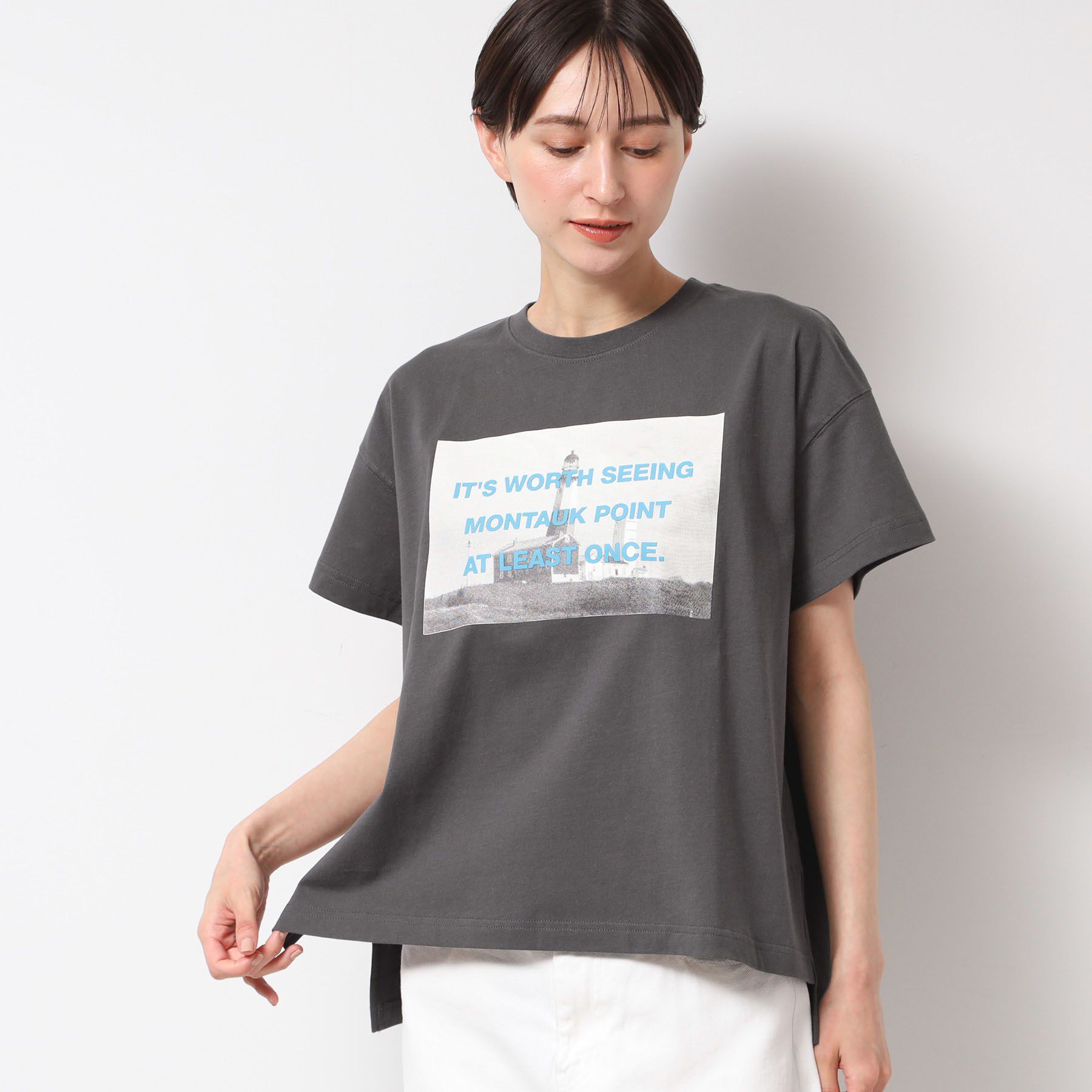 Dessin「【洗える】フォトプリントTシャツ（XS～L）」|Tシャツ・カットソー|チャコールグレー(0