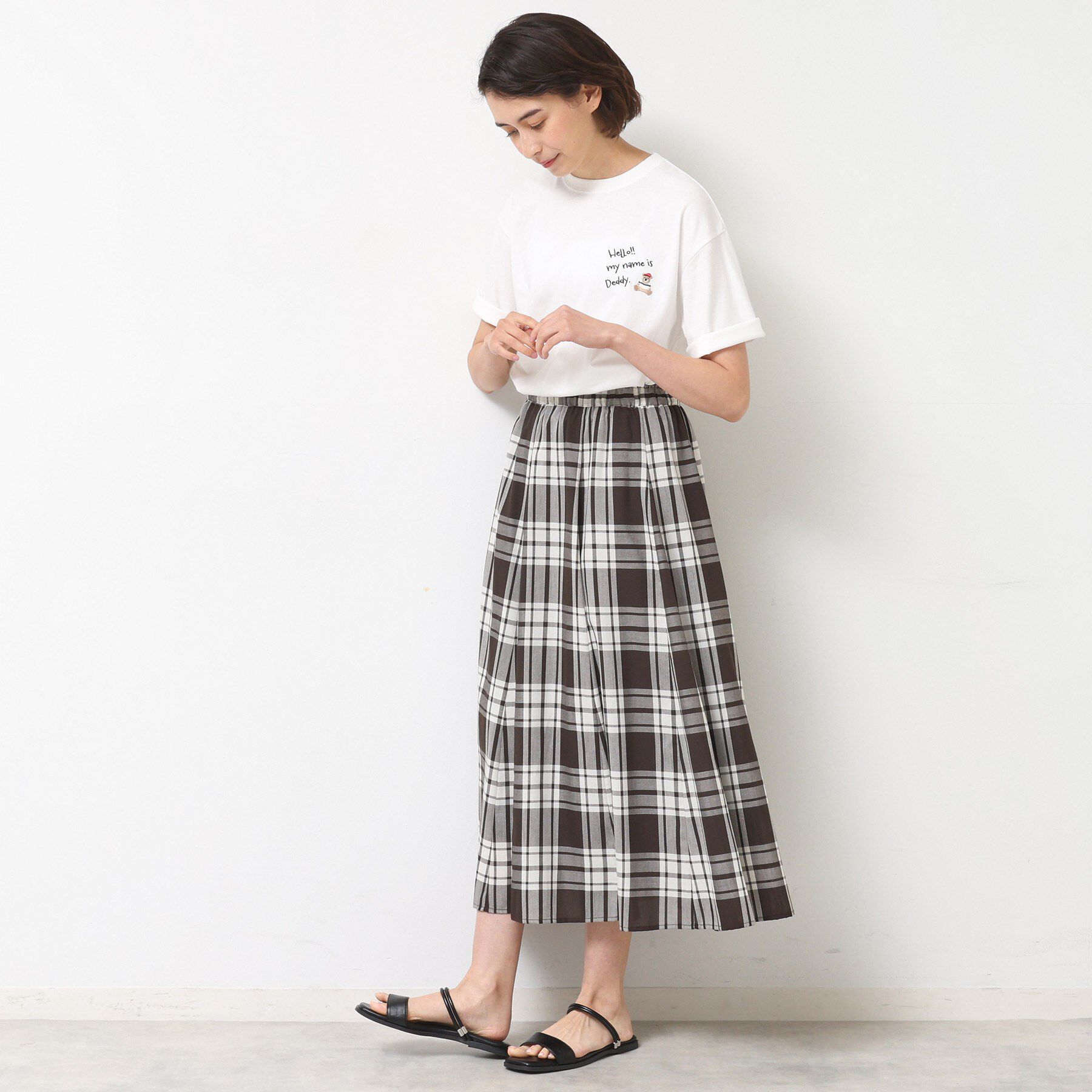 Dessin「【ユニセックス・洗える】Deddy刺繍入り オーガニックコットンTシャツ」|Tシャツ・カットソー|