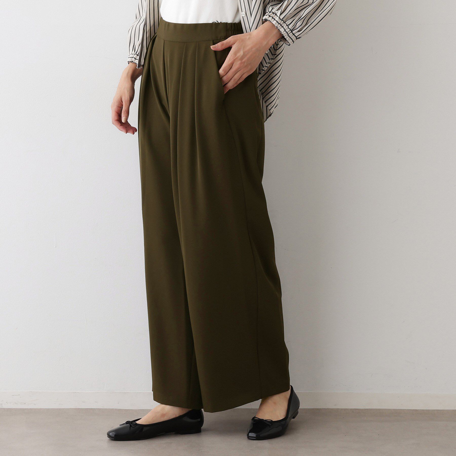 Dessin「【セットアップ可・洗える】ダブルタックワイドパンツ」|その他|