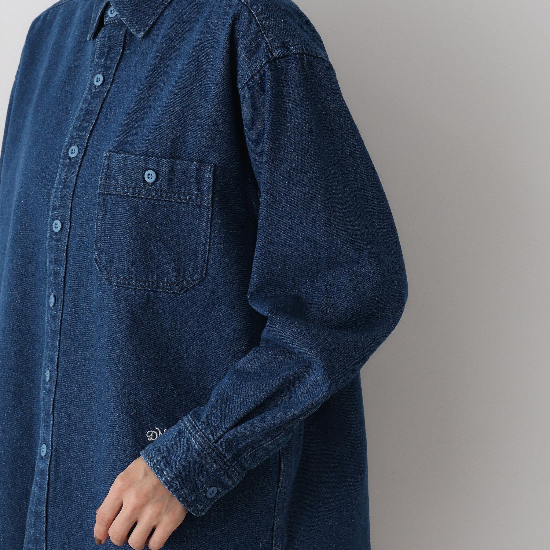 Dessin「【ユニセックス/洗える】10OZコットンデニムシャツ」|シャツ・ブラウス|