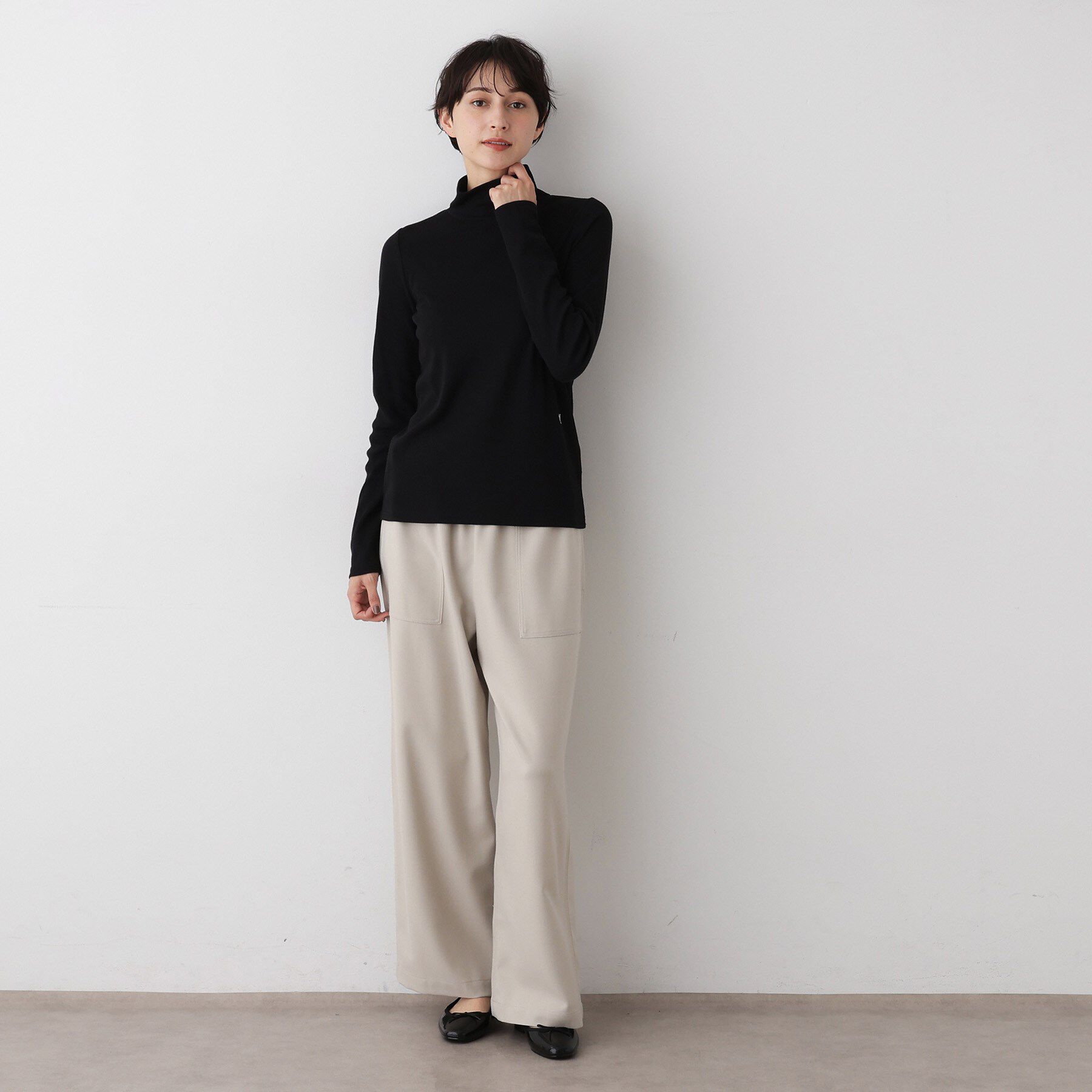 Dessin「【吸湿発熱/抗菌防臭】ジンジャー混タートルネックプルオ－バー」|Tシャツ・カットソー|