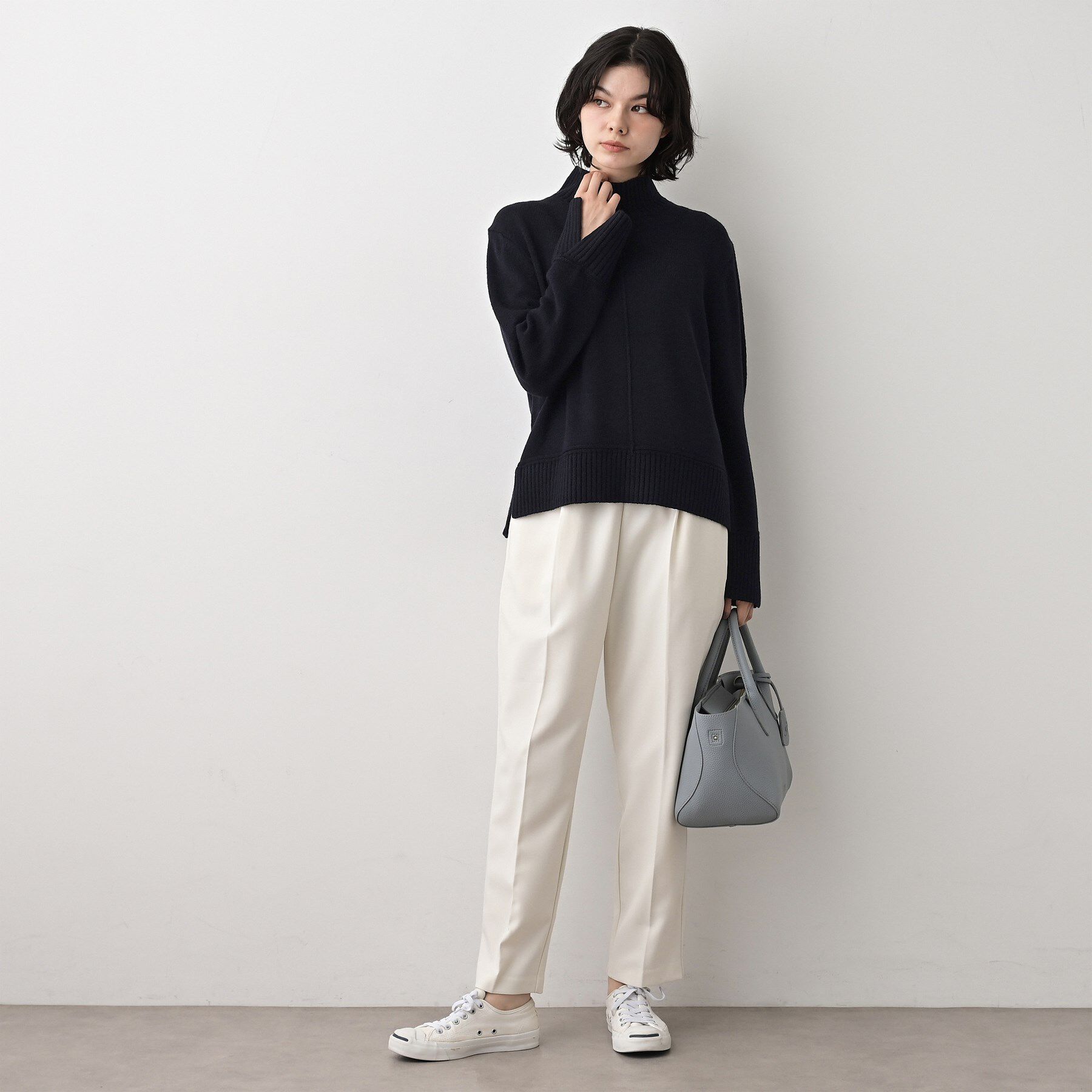 Dessin「【洗える】センタータックラインハイネックニット」|ニット・セーター|