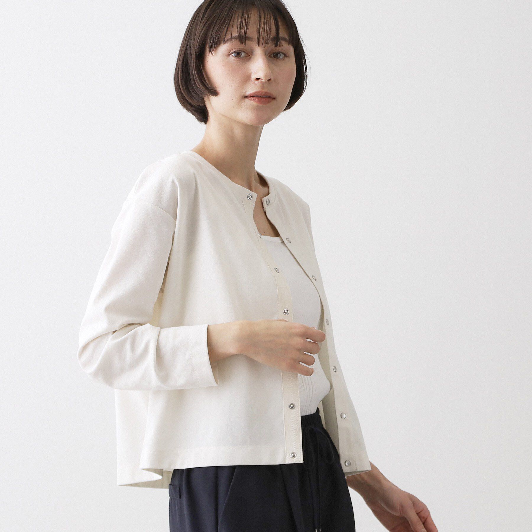 Dessin「【洗える】スナップボタンカーディガン」|カーディガン|