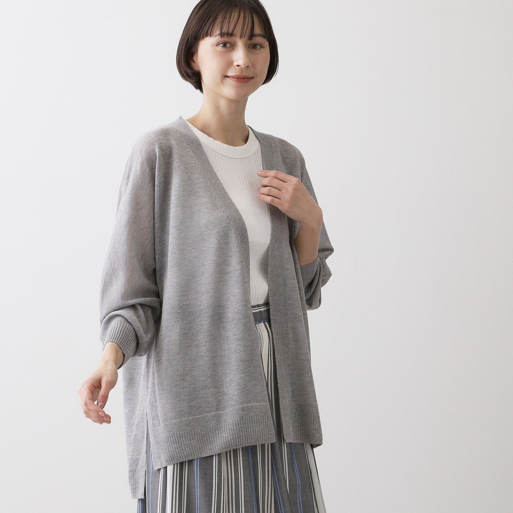 Dessin「【洗える】ミドル丈シアーカーディガン」|カーディガン|