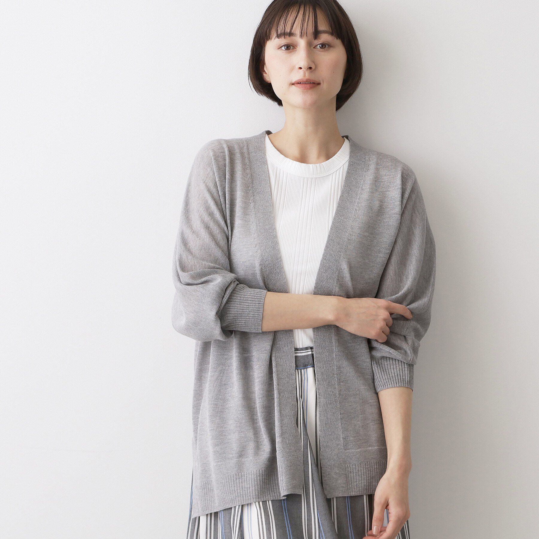 Dessin「【洗える】ミドル丈シアーカーディガン」|カーディガン|