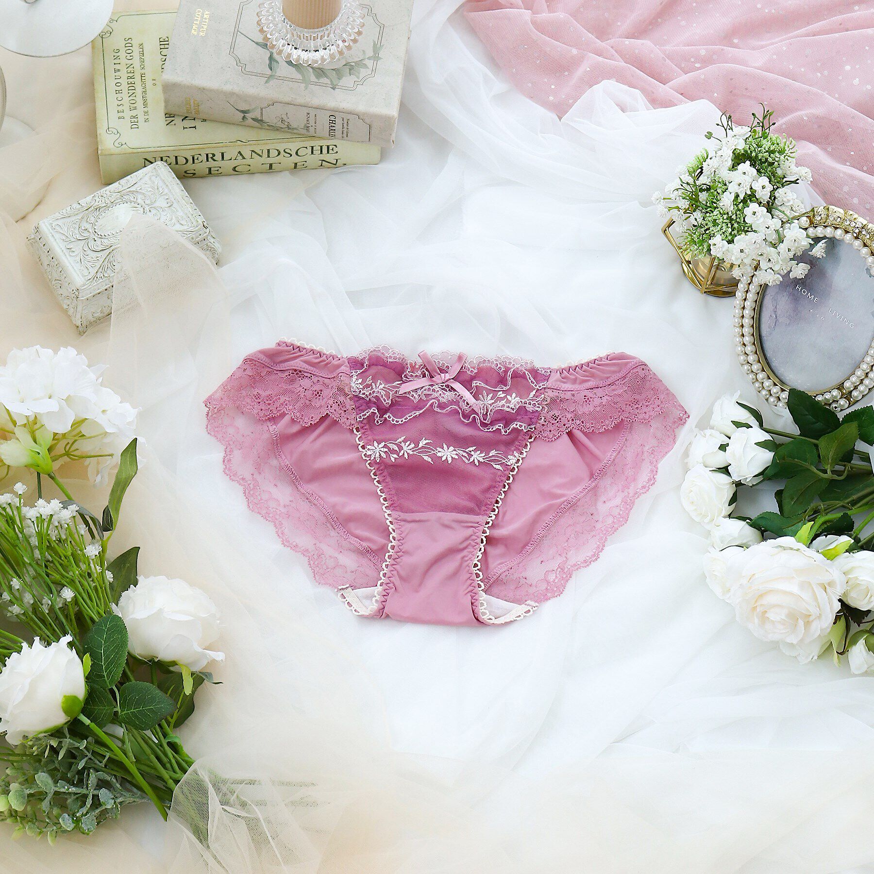 Risa Magli「ラーラ ノーマルショーツ」|インナー|ピンク(070)