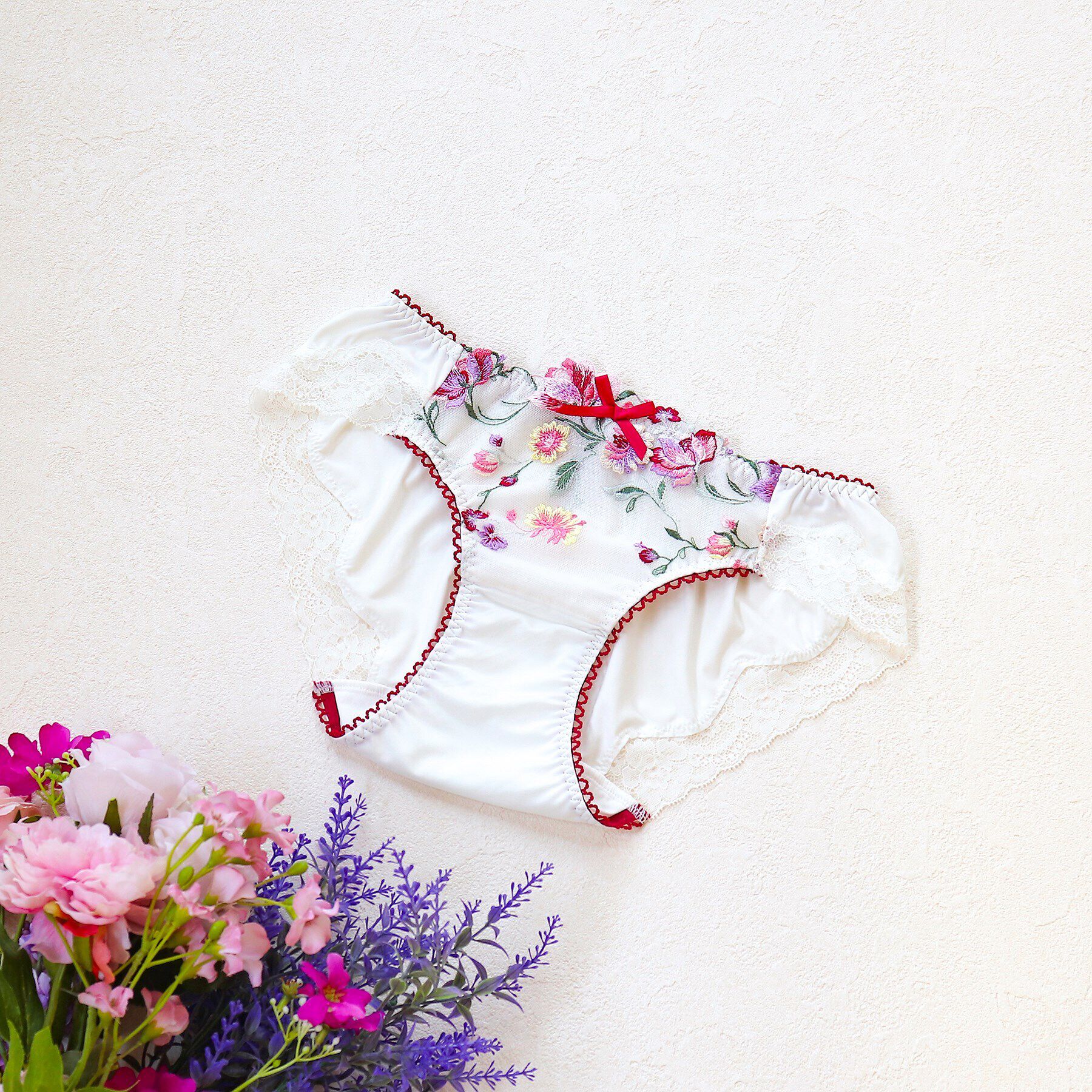 Risa Magli「レンヌ サニタリーショーツ」|インナー|レッド(060)