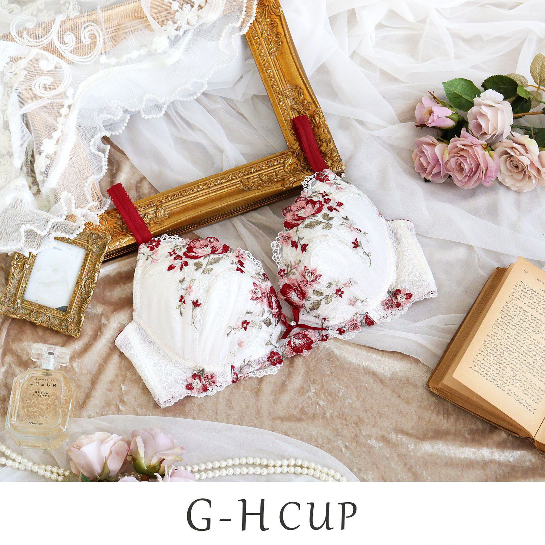 Risa Magli「サリー ブラジャー （G-H） ＜V Make Type＞」|インナー|レッド(061)