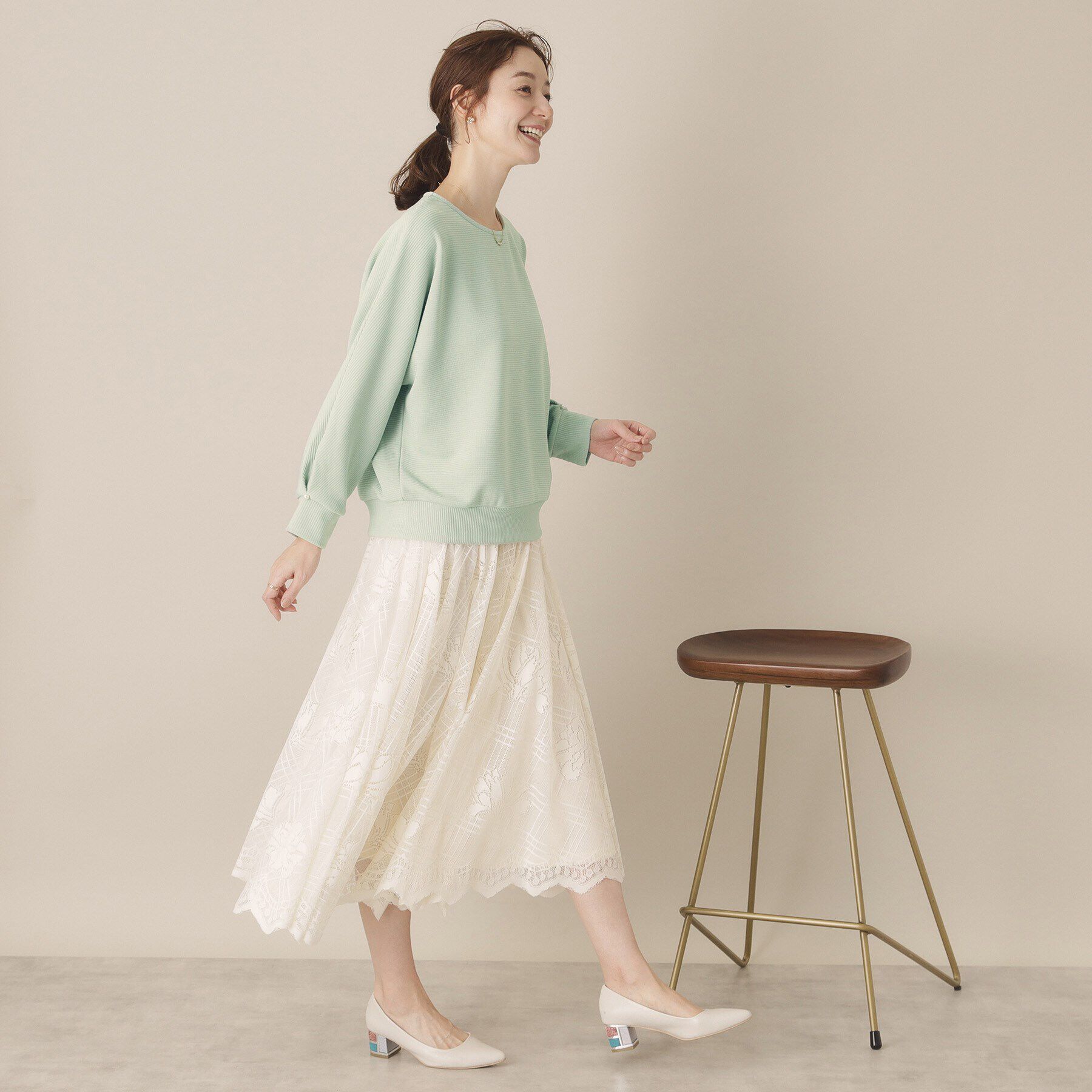 ITS&rsquo;DEMO「【通勤／手洗い可】リップルドルマンプルオーバー」|Tシャツ・カットソー|