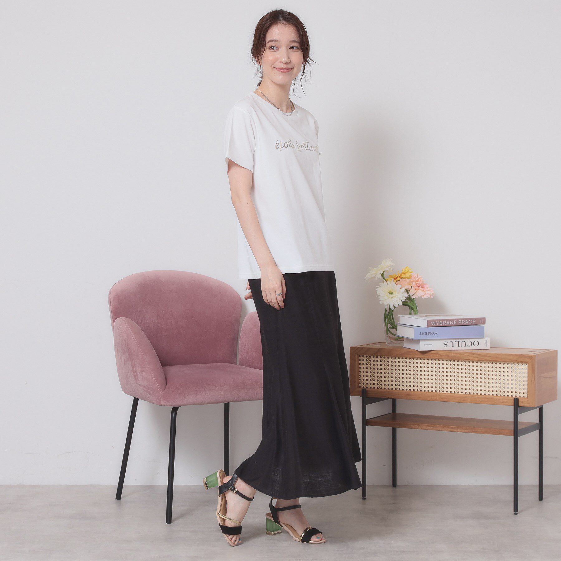 ITS&rsquo;DEMO「【手洗い可】箔ロゴプリントTシャツ」|Tシャツ・カットソー|