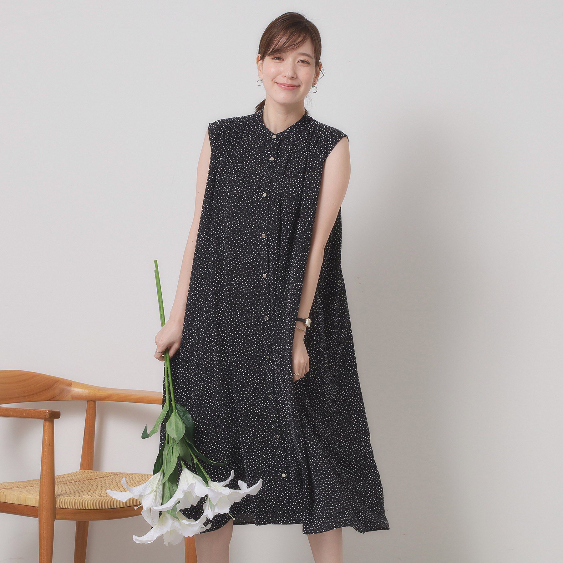 ITS&rsquo;DEMO「【接触冷感／手洗い可】前開きワンピース」|ワンピース|