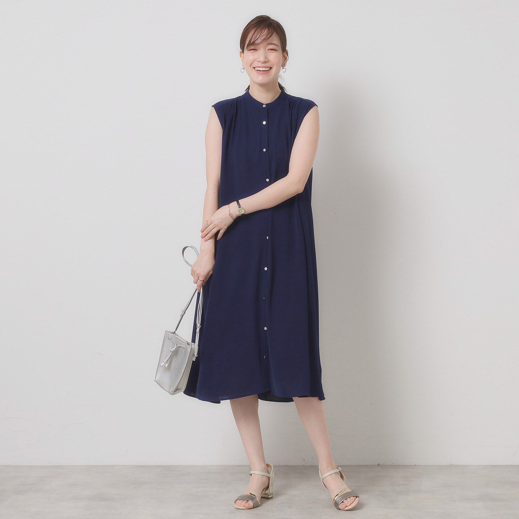 ITS&rsquo;DEMO「【接触冷感／手洗い可】前開きワンピース」|ワンピース|