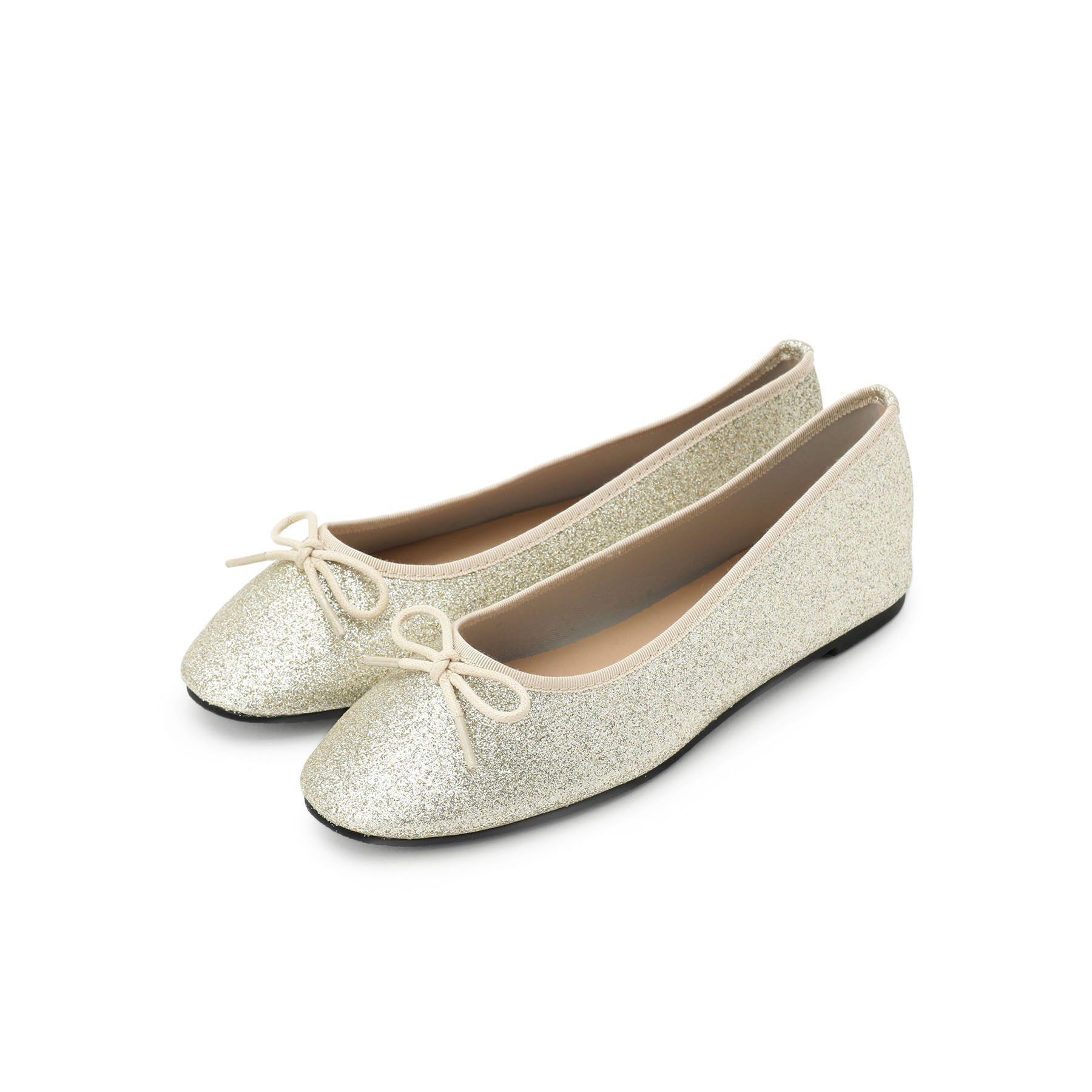 ITS&rsquo;DEMO「【6色展開】ラウンドフラットシューズ」|パンプス|ゴールド(007)