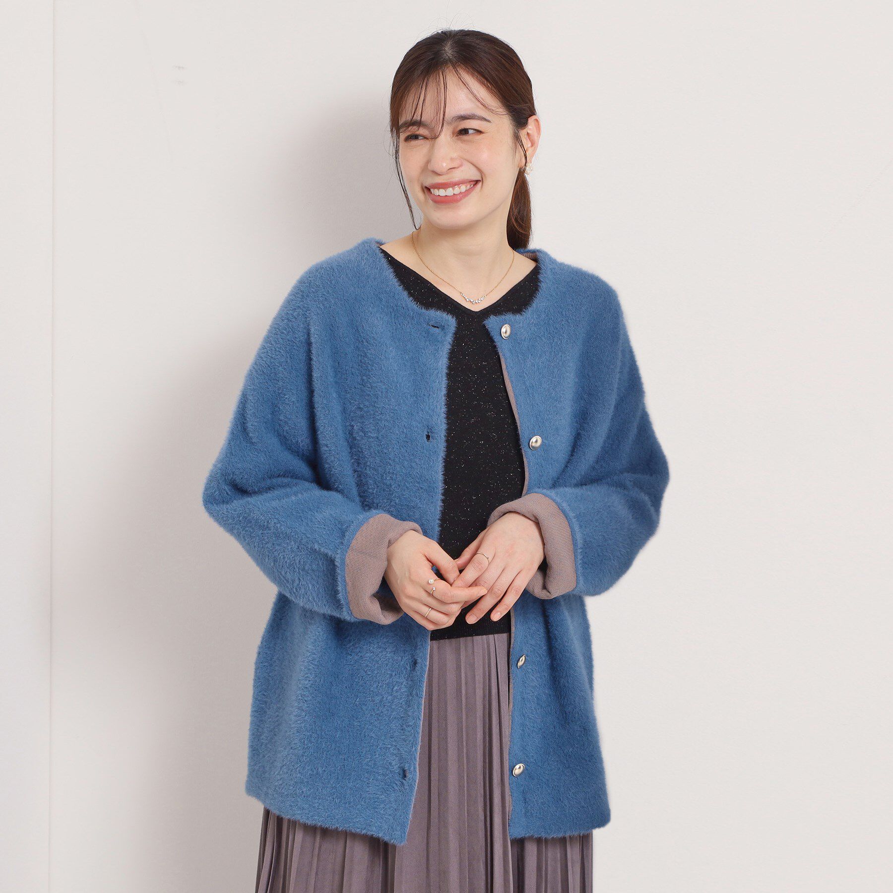 ITS&rsquo;DEMO「【手洗い可】フェザーWフェイスコーディガン」|カーディガン|