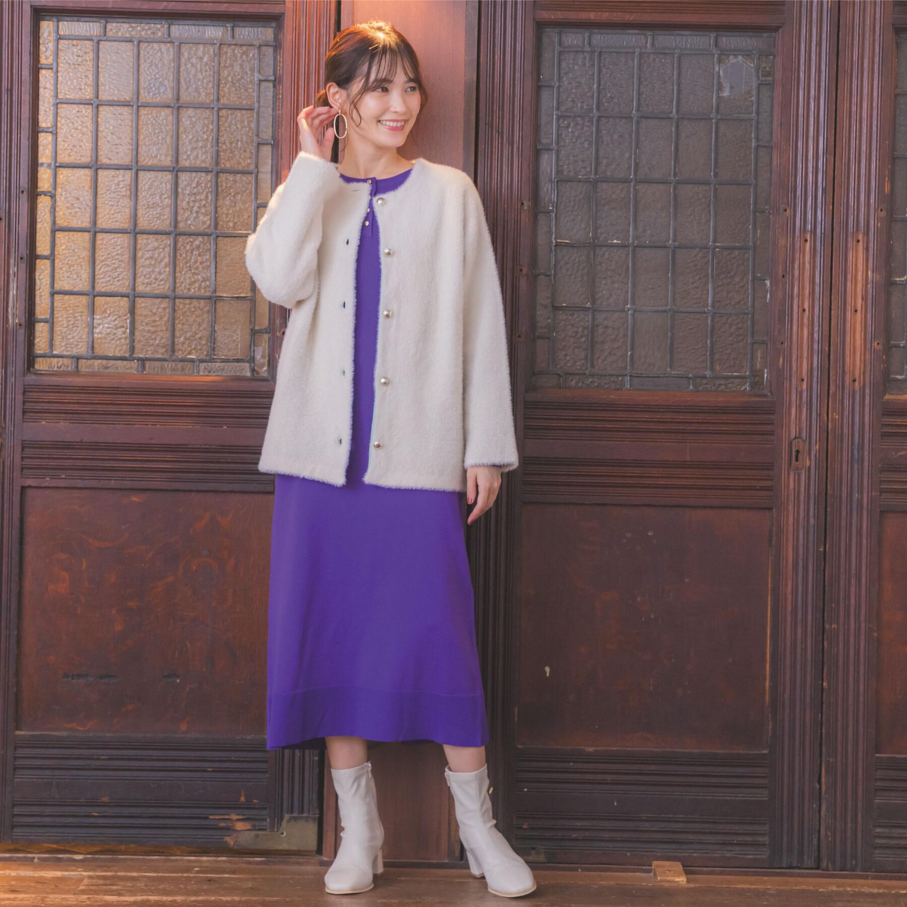 ITS&rsquo;DEMO「【手洗い可】フェザーWフェイスコーディガン」|カーディガン|