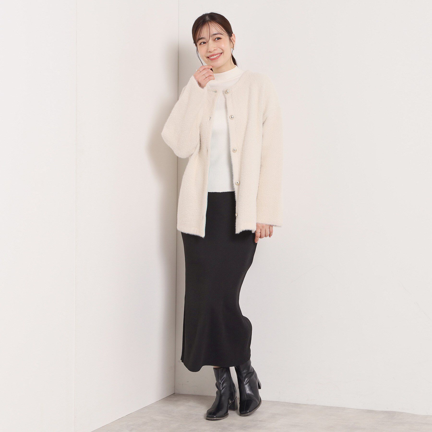 ITS&rsquo;DEMO「【手洗い可】フェザーWフェイスコーディガン」|カーディガン|