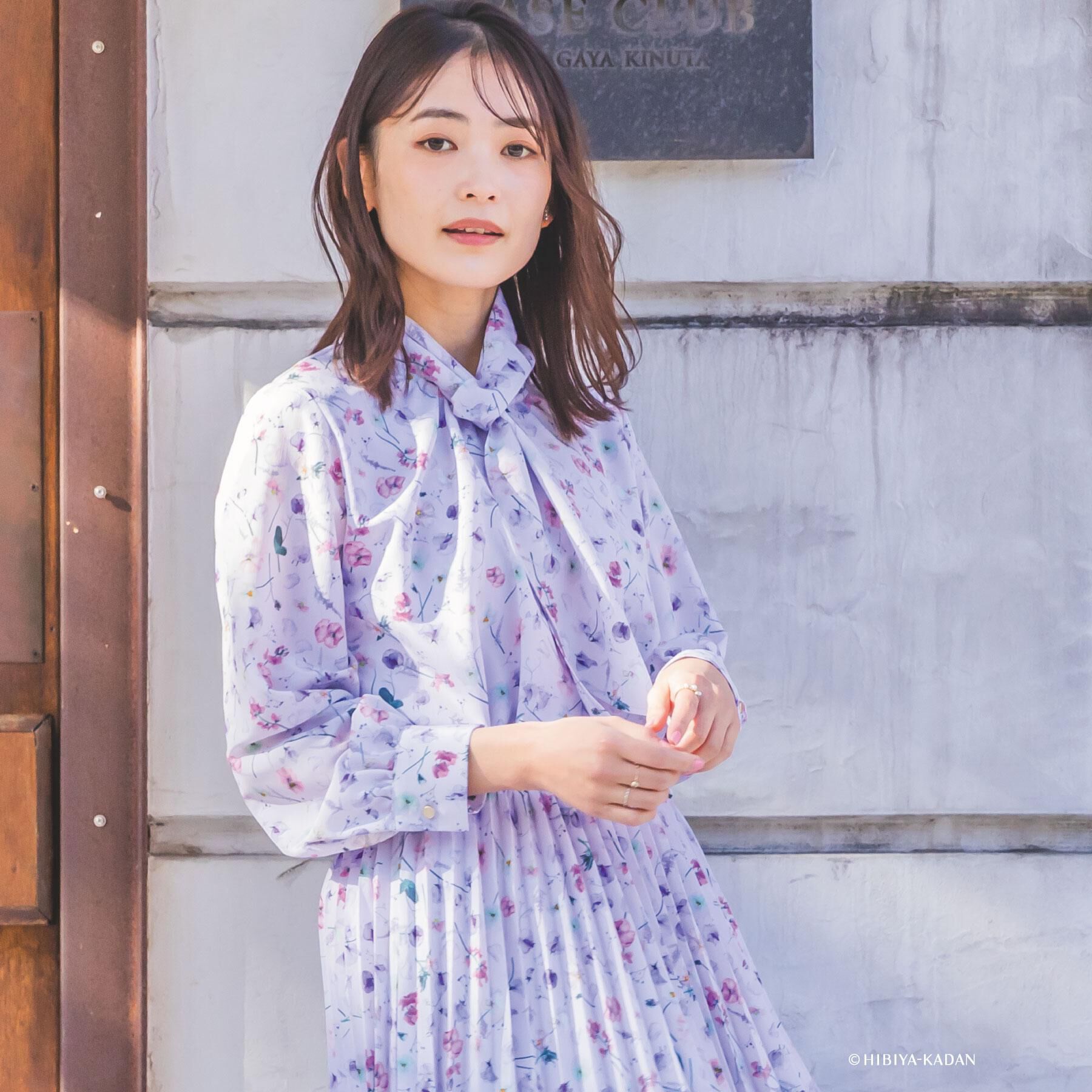 ITS&rsquo;DEMO「【ITS&rsquo;DEMO &times; HIBIYA－KADAN】楊柳ボウタイブラウス」|シャツ・ブラウス|