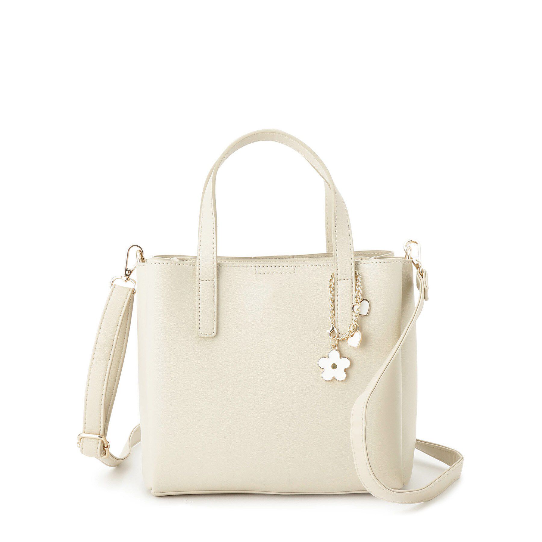 ITS&rsquo;DEMO「フラワーチャーム付2WAYトート」|ハンドバッグ|