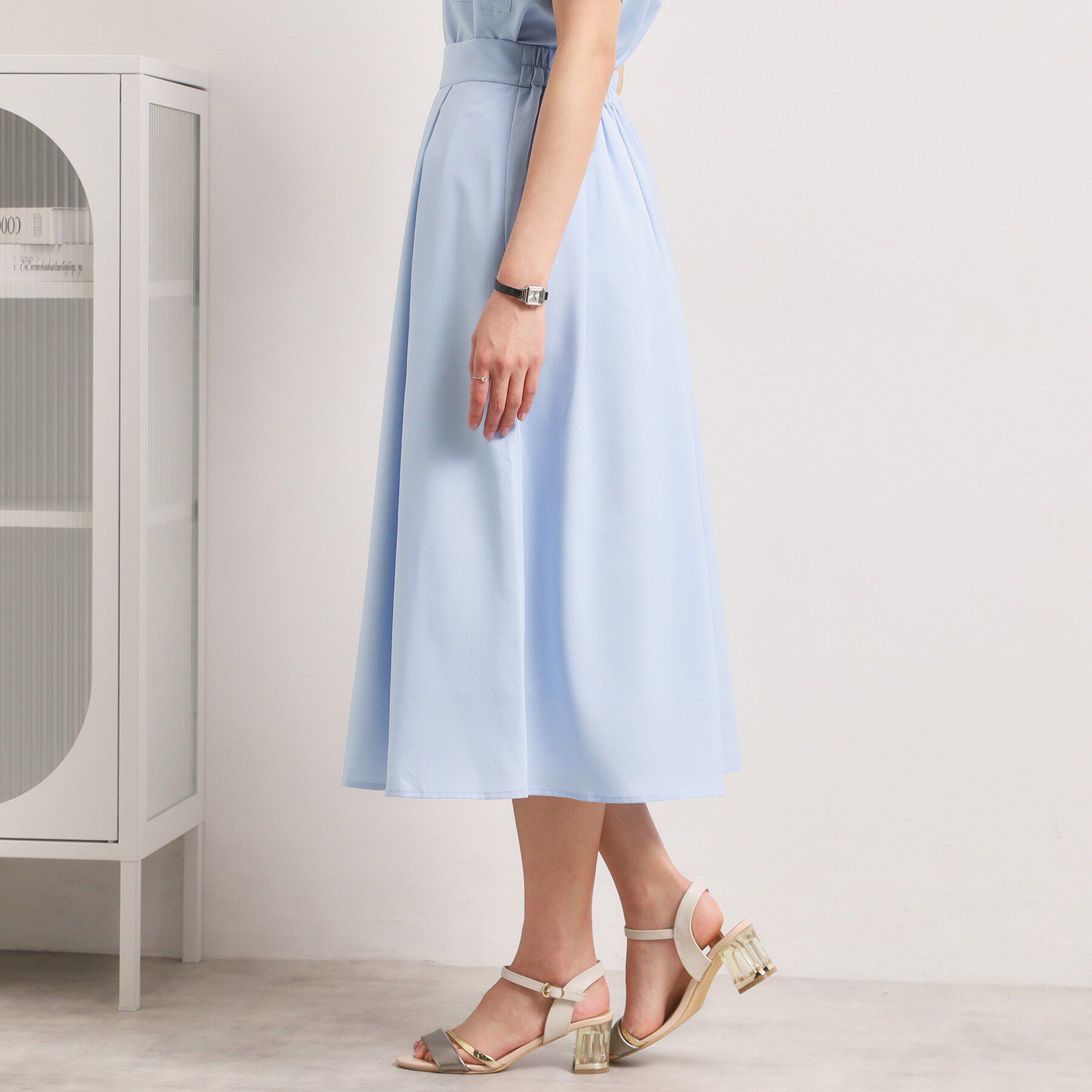 ITS&rsquo;DEMO「【UVケア／洗濯機OK／イージーケア】麻調合繊タックスカート」|スカート|