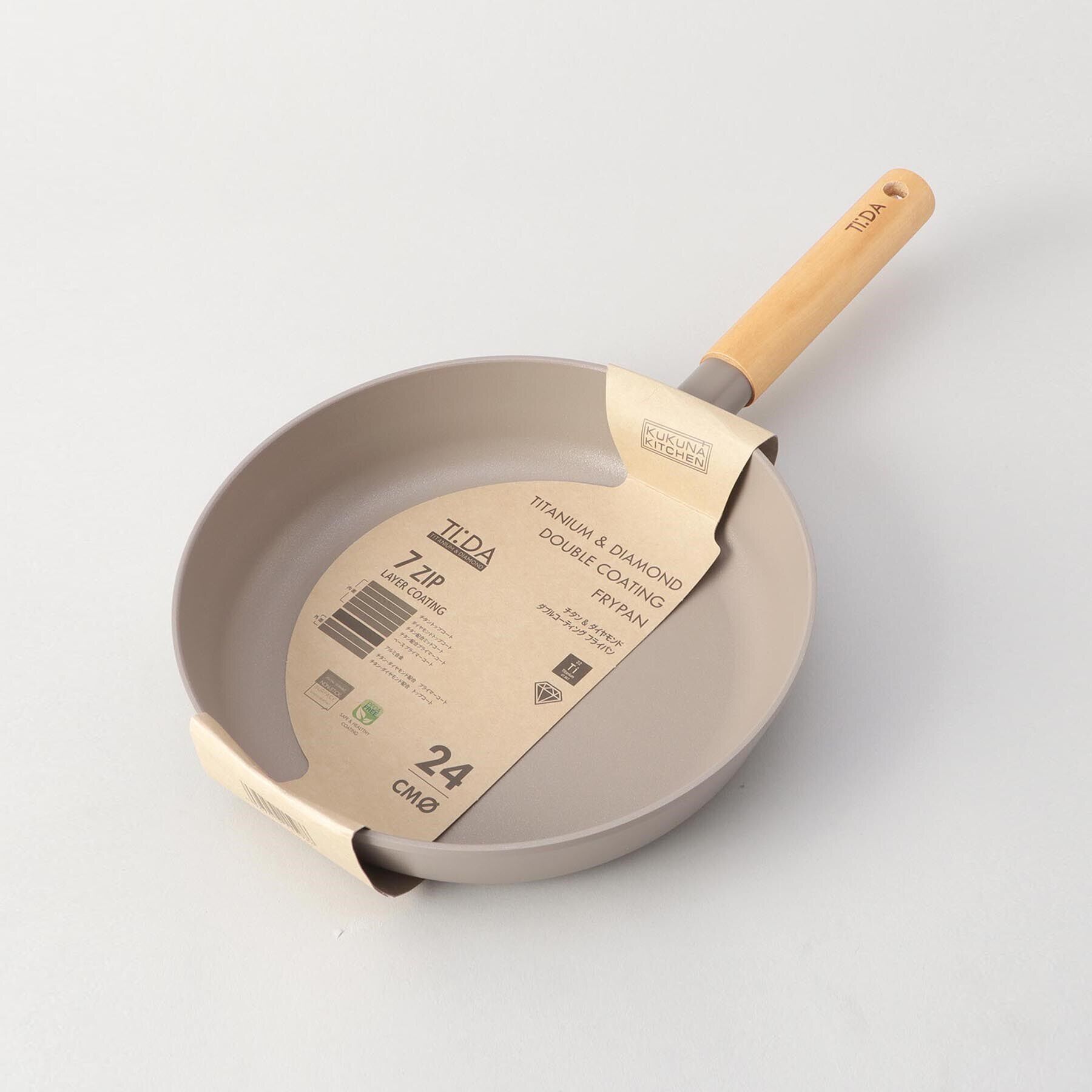 212 KITCHEN STORE「チタン＆ダイヤモンドＷコーティング フライパン24cm GY ＜TI：DA ティーダ＞」|食器・キッチングッズ|