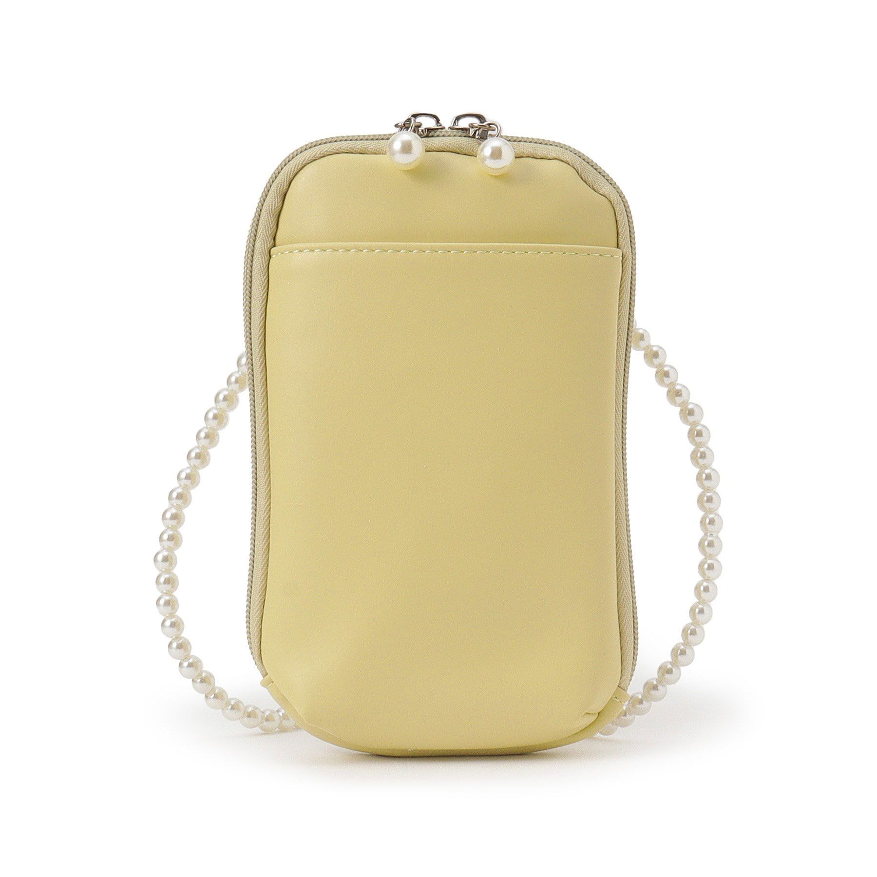 Ober Tashe「パール調チェーン マルチショルダーバッグ お財布ショルダー スマホショルダー ミニ ポシェット」|ショルダー・メッセンジャー|イエロー(032)