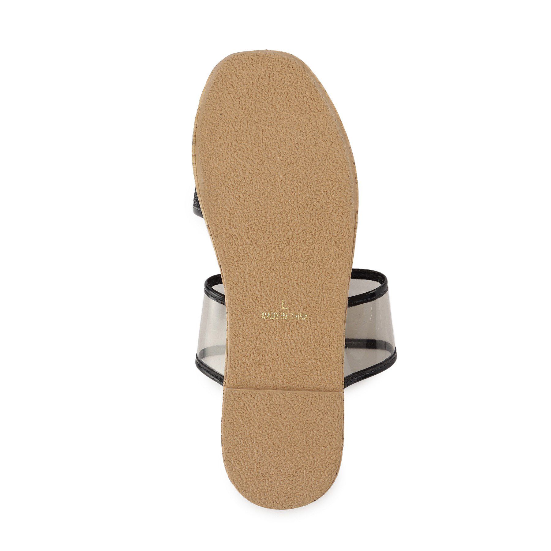 ESPERANZA「グリッター&times;クリアベルト 厚底コルクサンダル」|サンダル|