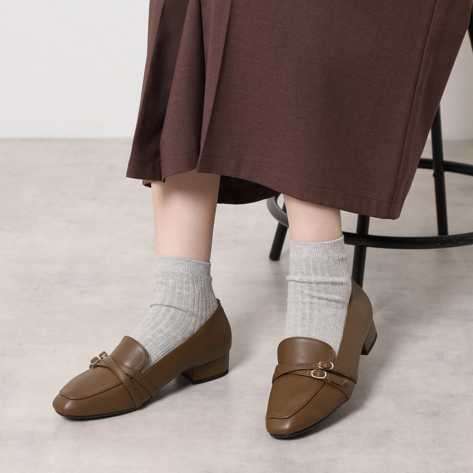 ESPERANZA「【EC先行販売】ダブルベルトローファー レイン対応」|その他|