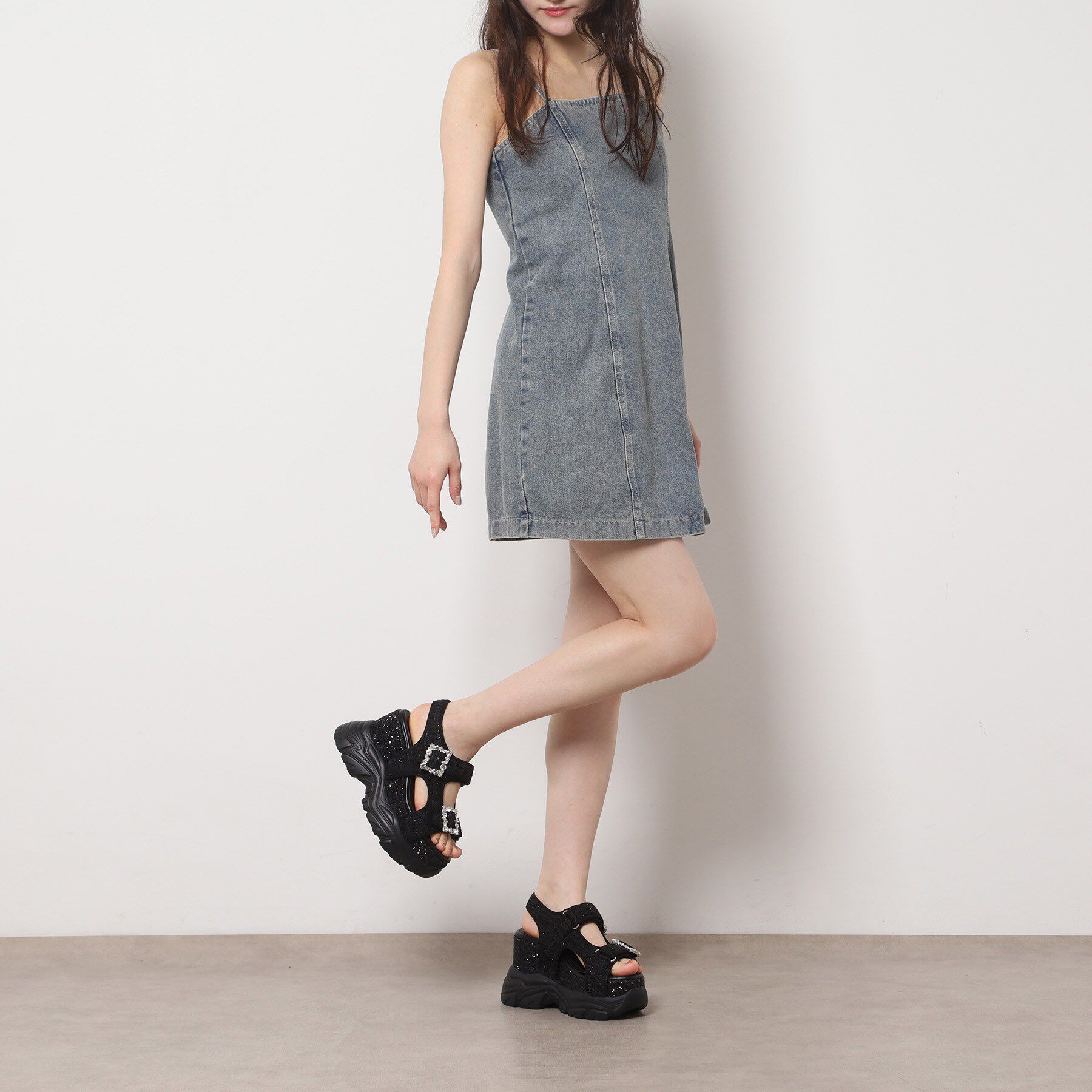 ESPERANZA「ツイードWビジュースニーカーソールサンダル」|サンダル|