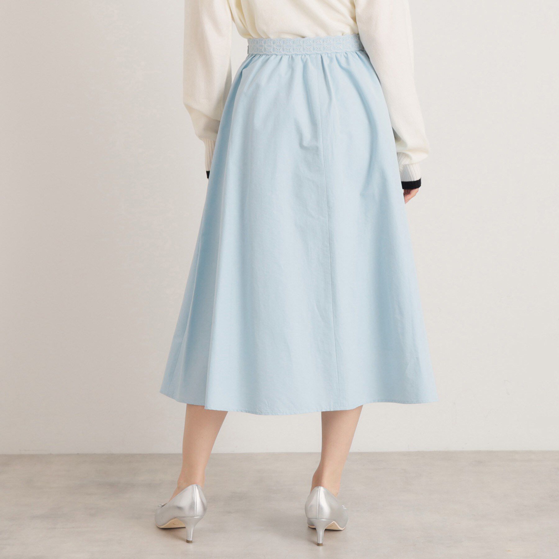 SunaUna「【通勤服】タフタフレアスカート」|スカート|