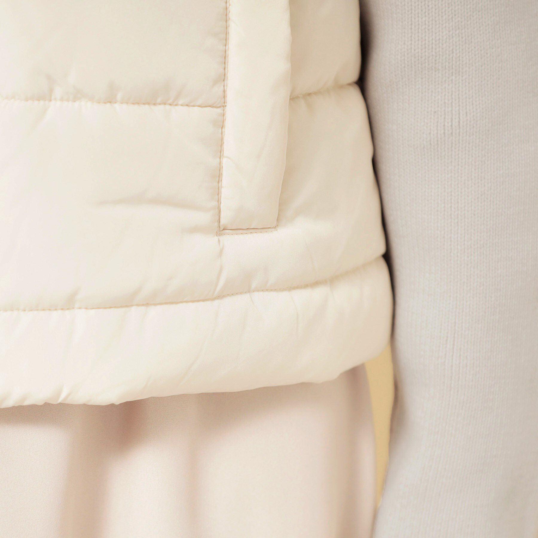 SunaUna「【中綿／キルト】ノーカラーブルゾン」|ノーカラージャケット|