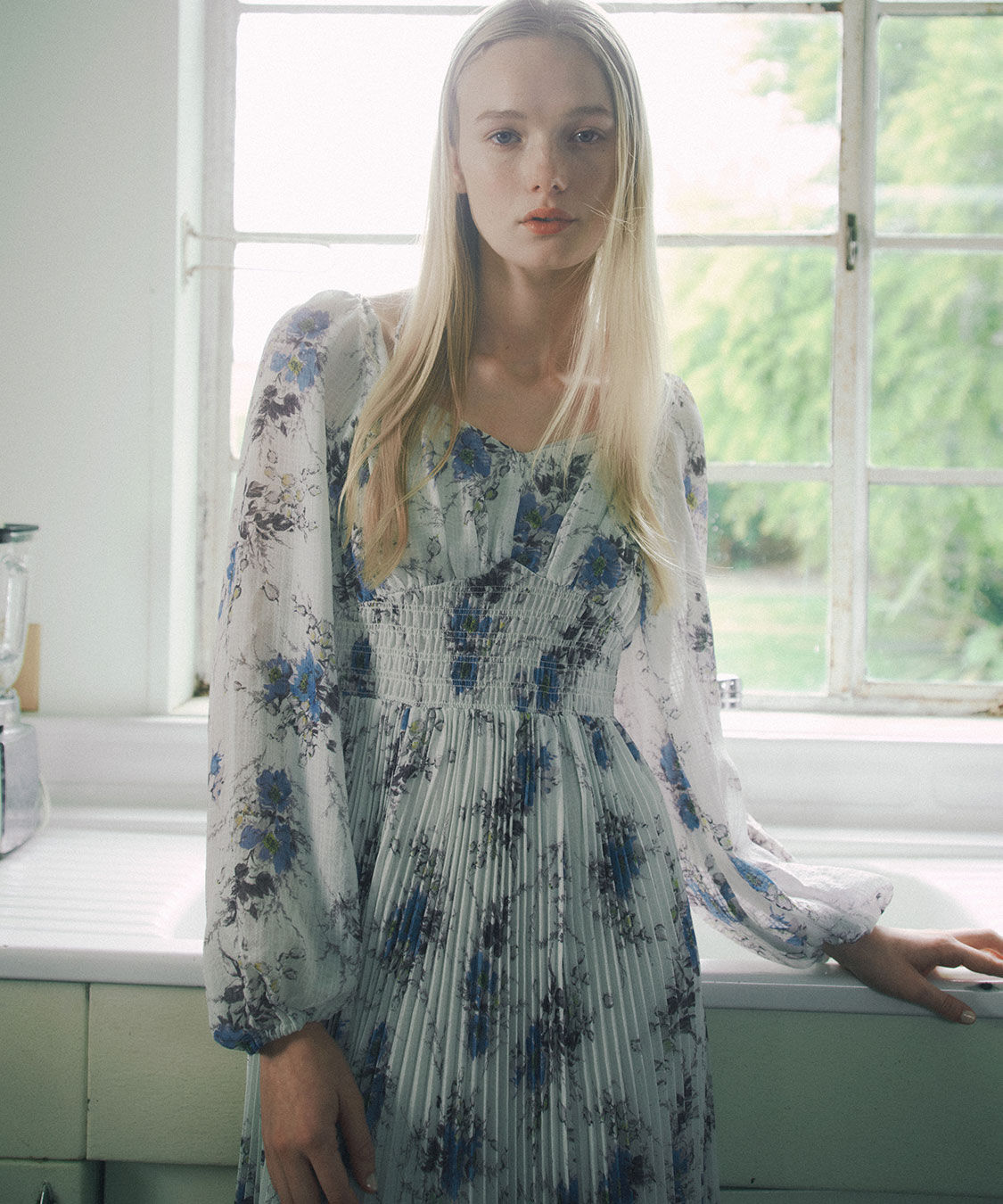 COCO DEAL「シャーリングフラワーワンピース」|ワンピース|