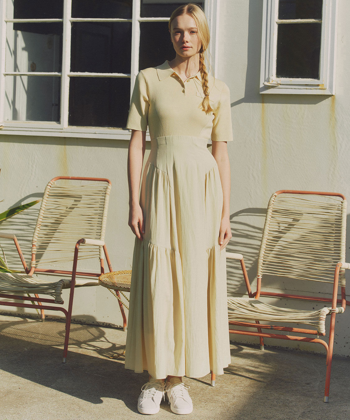 COCO DEAL「ポロニットドッキングワンピース」|ワンピース|