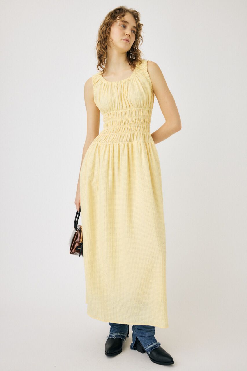 MOUSSY「SUCKER CHECK GATHER ドレス」|ワンピース|