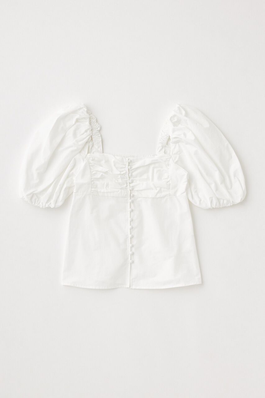 MOUSSY「OPEN NECK GATHER ブラウス」|シャツ・ブラウス|WHT