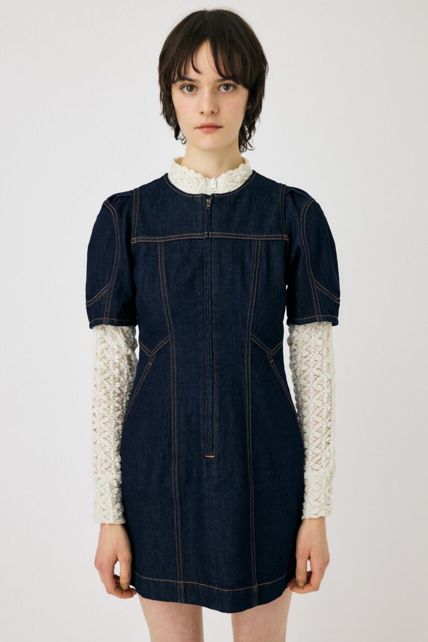 MOUSSY「FRONT ZIP MINI ドレス」|ワンピース|