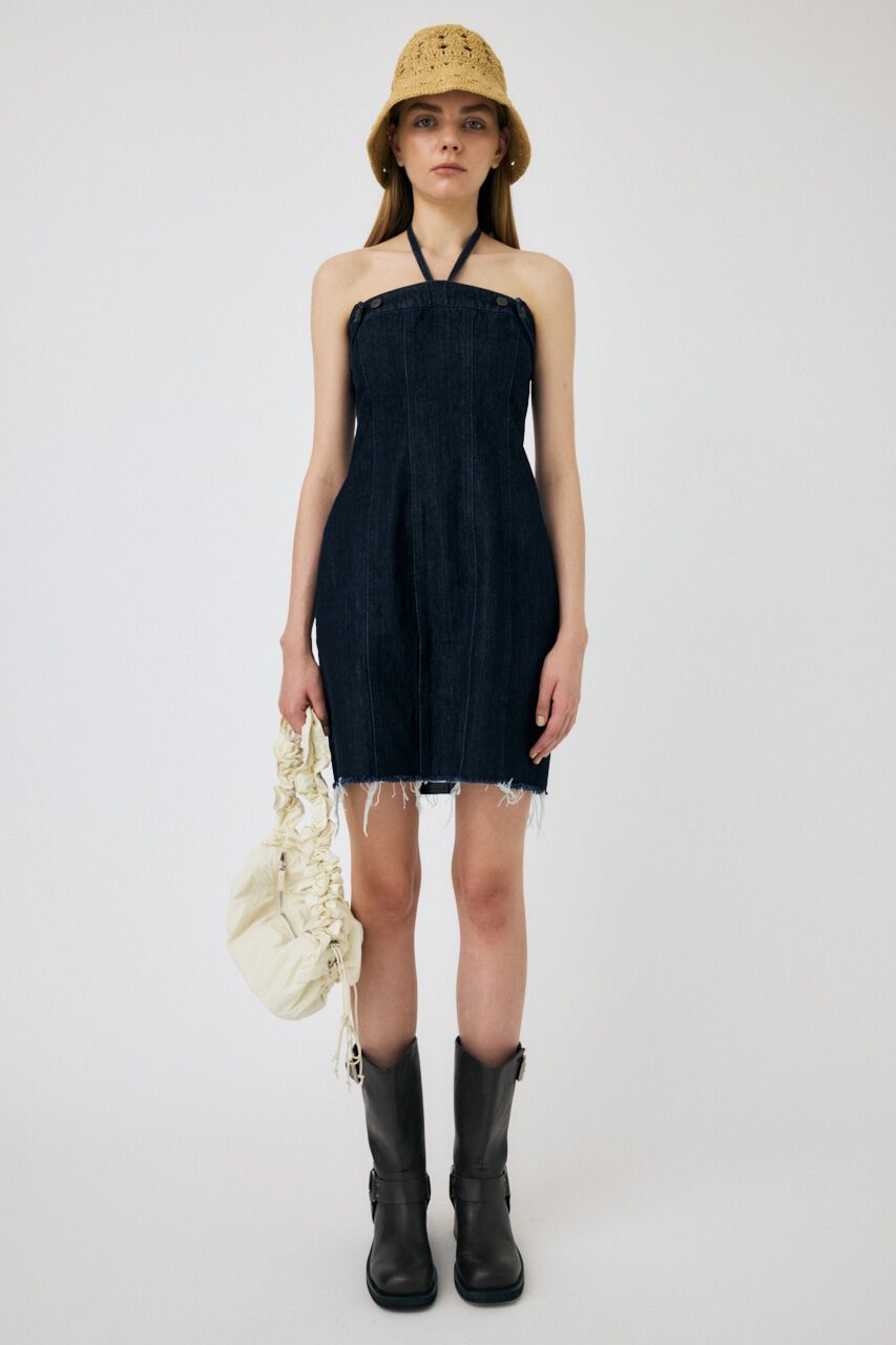 MOUSSY「DENIM BARETOP MINI ワンピース」|ワンピース|