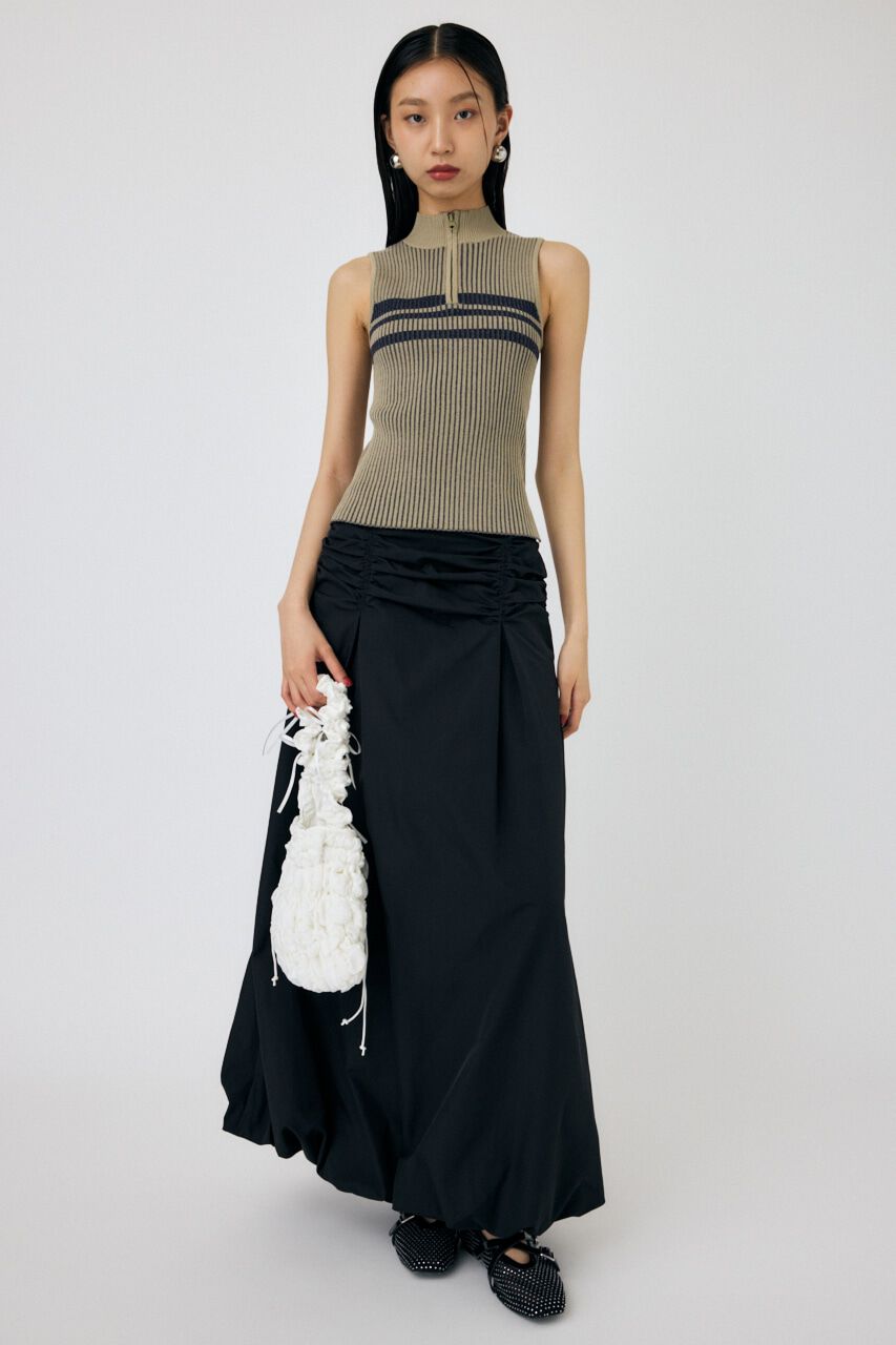 MOUSSY「MOCK NECK ハーフジップトップス」|タンクトップ|