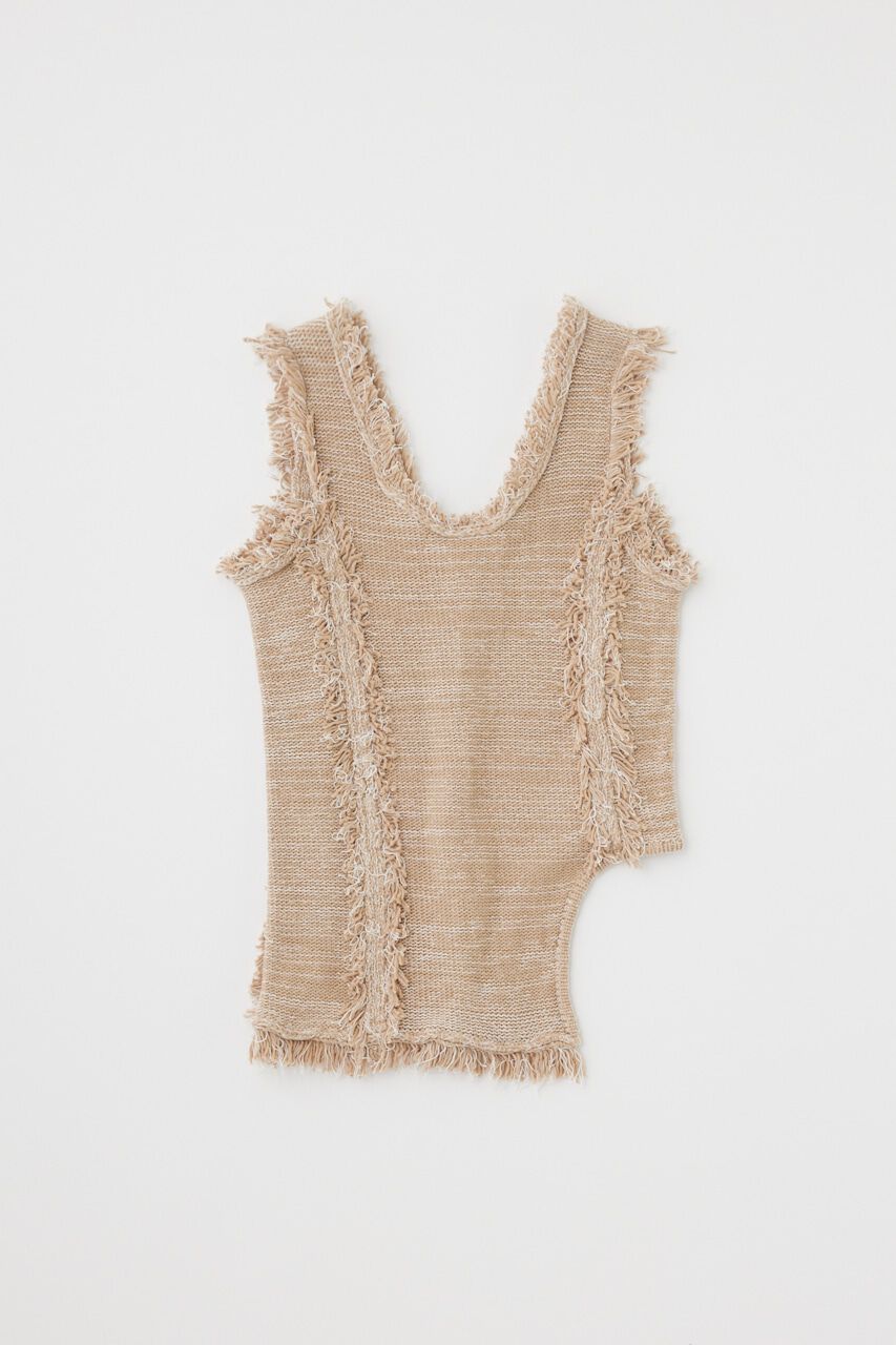 MOUSSY「ツイードニットタンクトップ　オーガニックコットン使用」|タンクトップ|