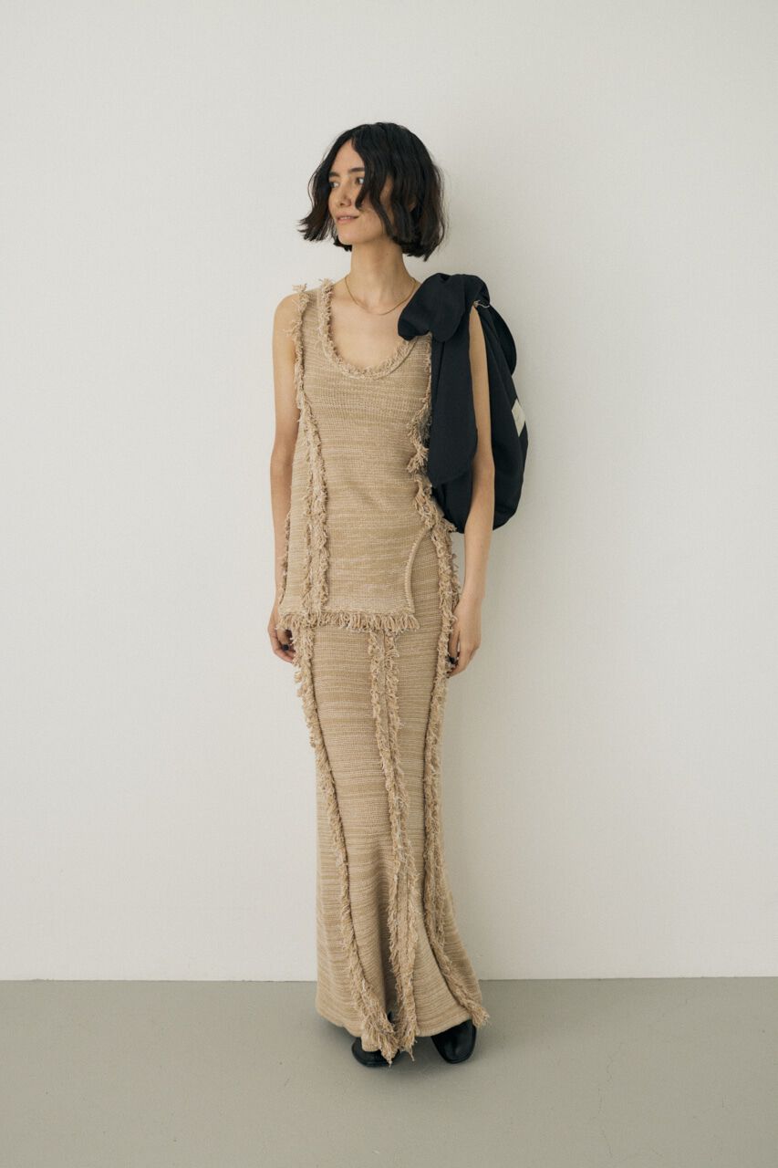 MOUSSY「ツイードニットタンクトップ　オーガニックコットン使用」|タンクトップ|