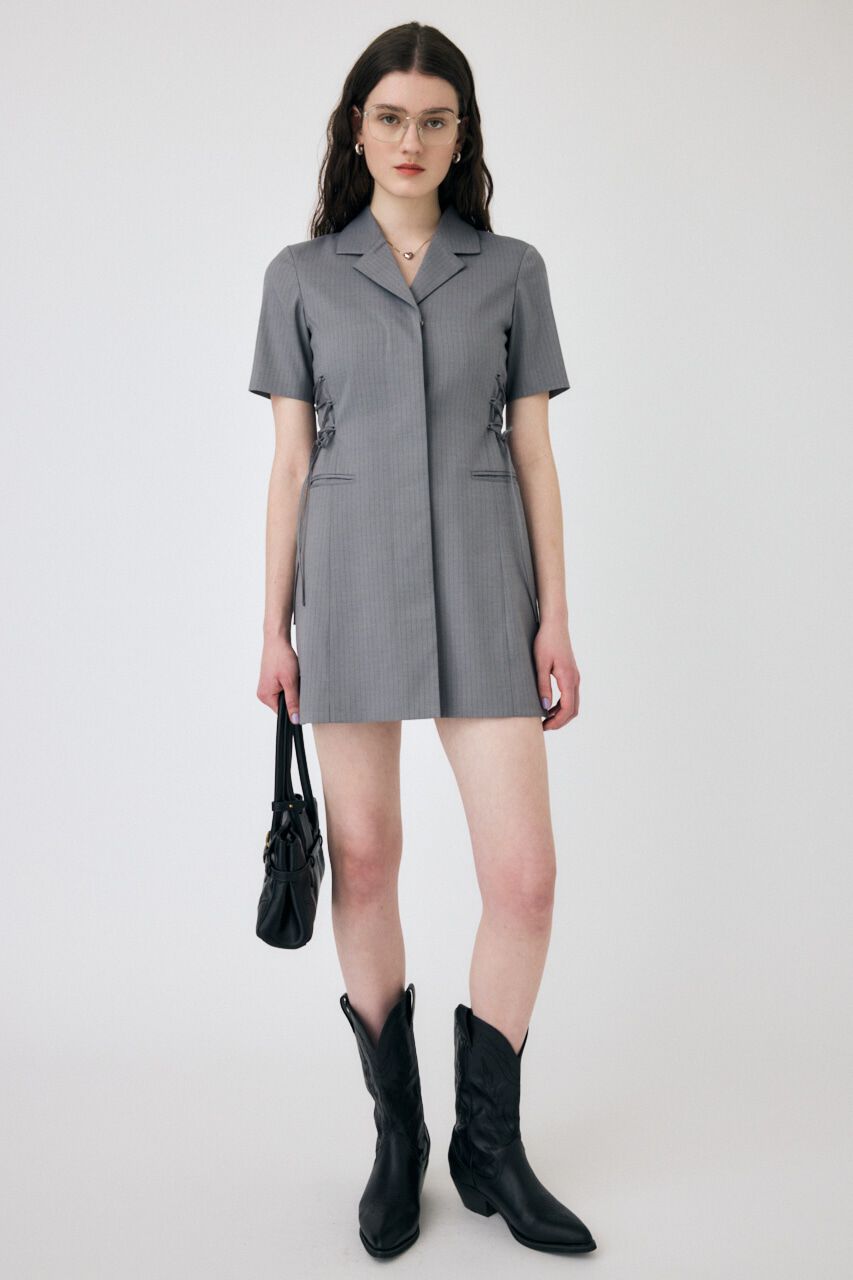 MOUSSY「LACE UP TAILORED ドレス」|ワンピース|