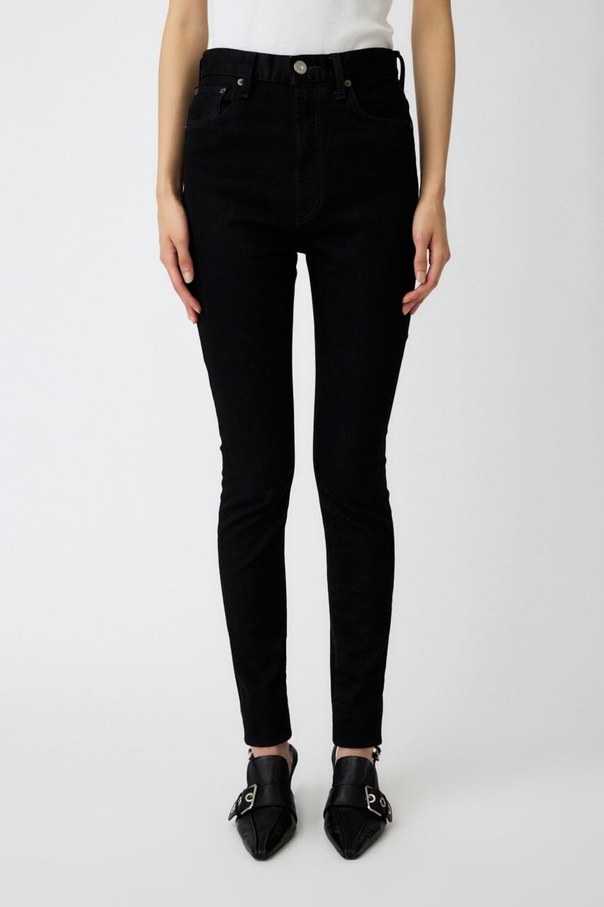 MOUSSY「HW Rebirth BLACK SKINNY」|デニム|BLK