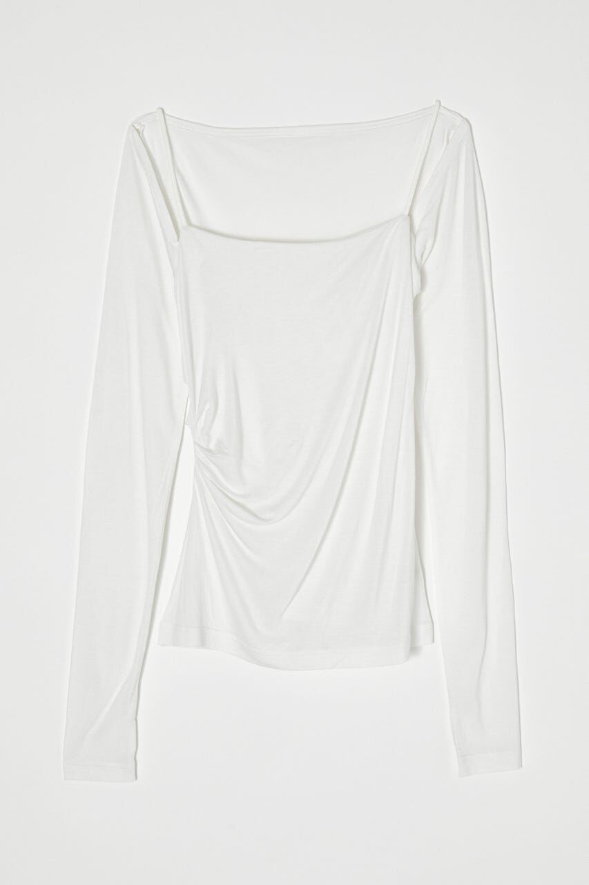 MOUSSY「SQUARE NECK GATHER トップス」|Tシャツ・カットソー|