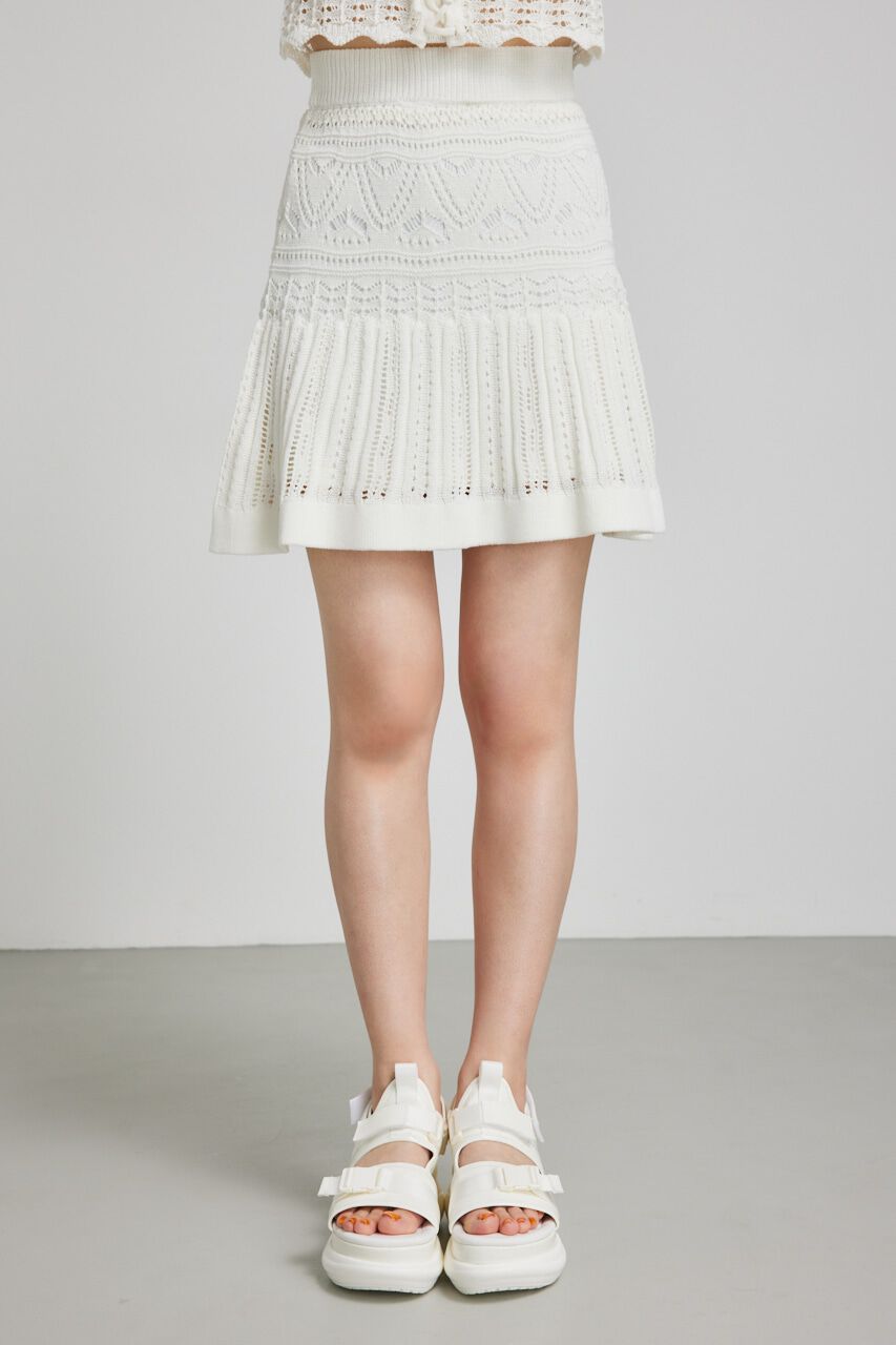 rienda「クロシェマーメイドニットミニスカート」|スカート|