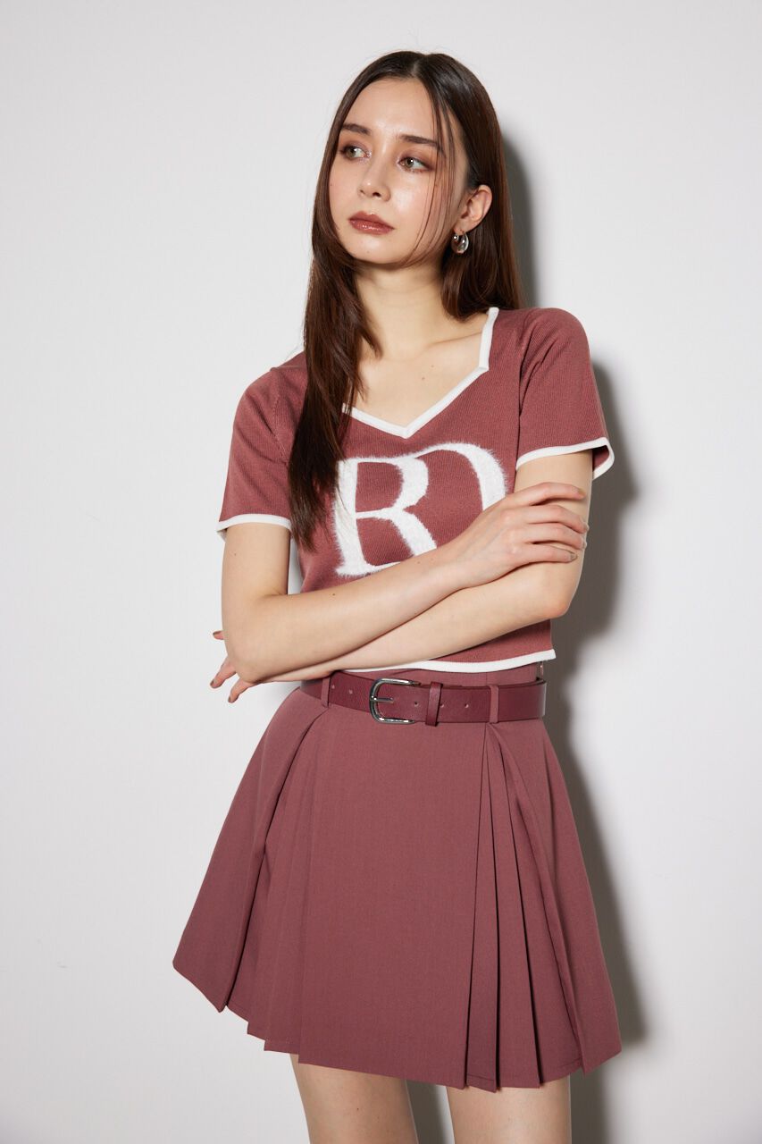 rienda「ビッグＲロゴニットトップス」|ニット・セーター|