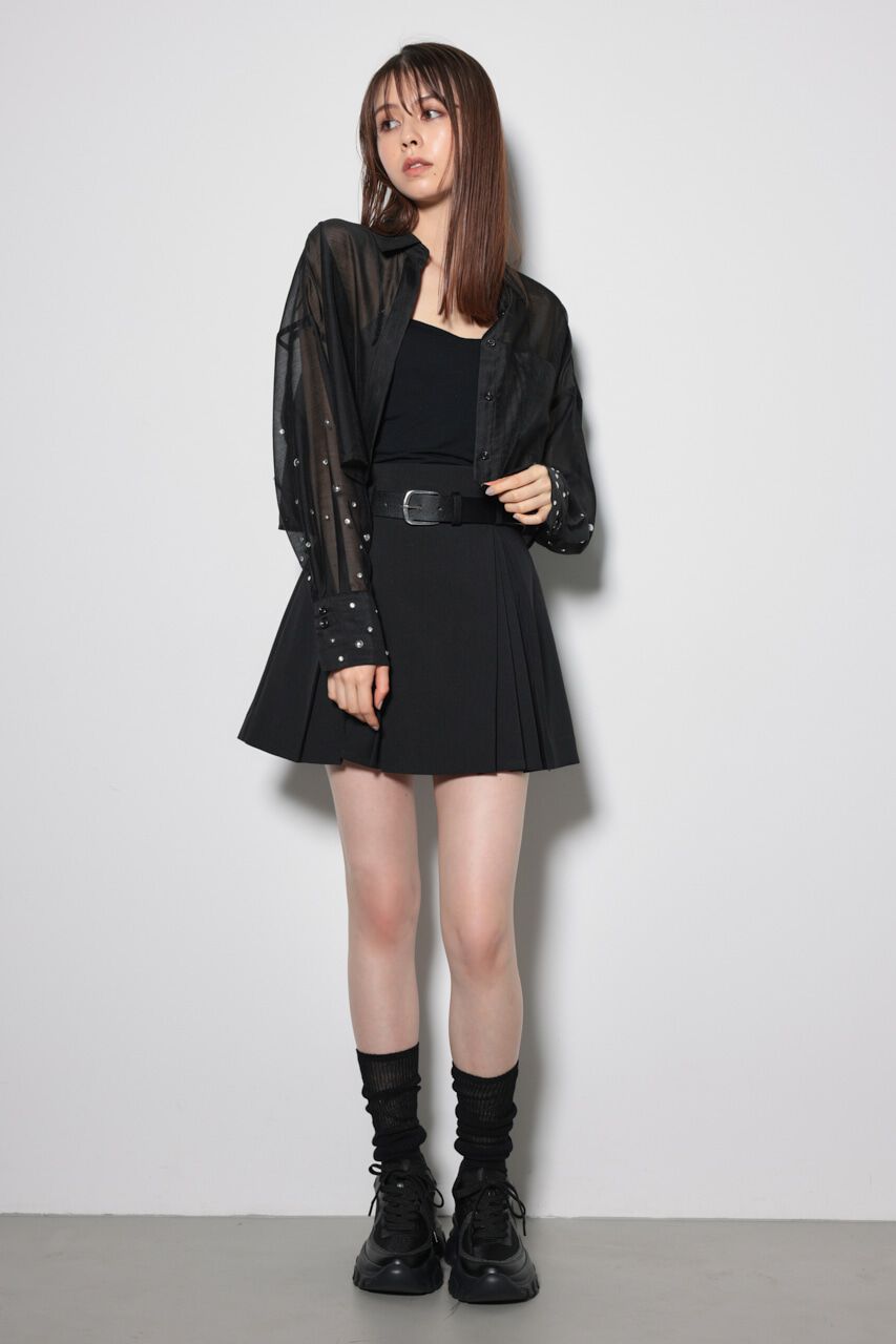 rienda「ビジュースリーヴシアーシャツ」|シャツ・ブラウス|