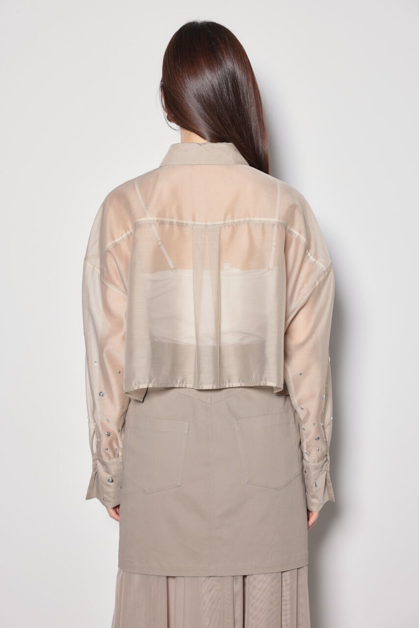 rienda「ビジュースリーヴシアーシャツ」|シャツ・ブラウス|