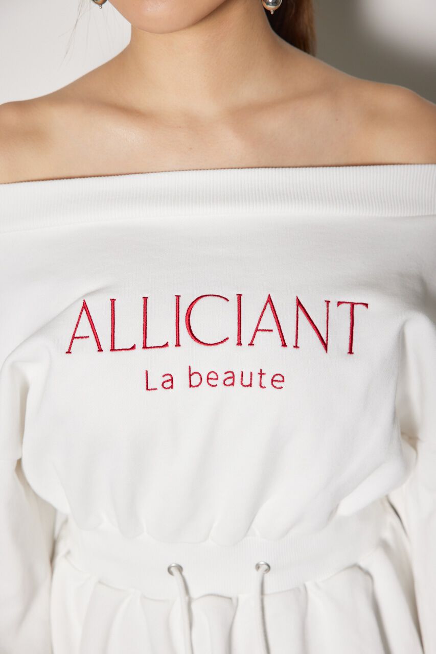 rienda「オフショルダースウェットミニフレアワンピース」|ワンピース|